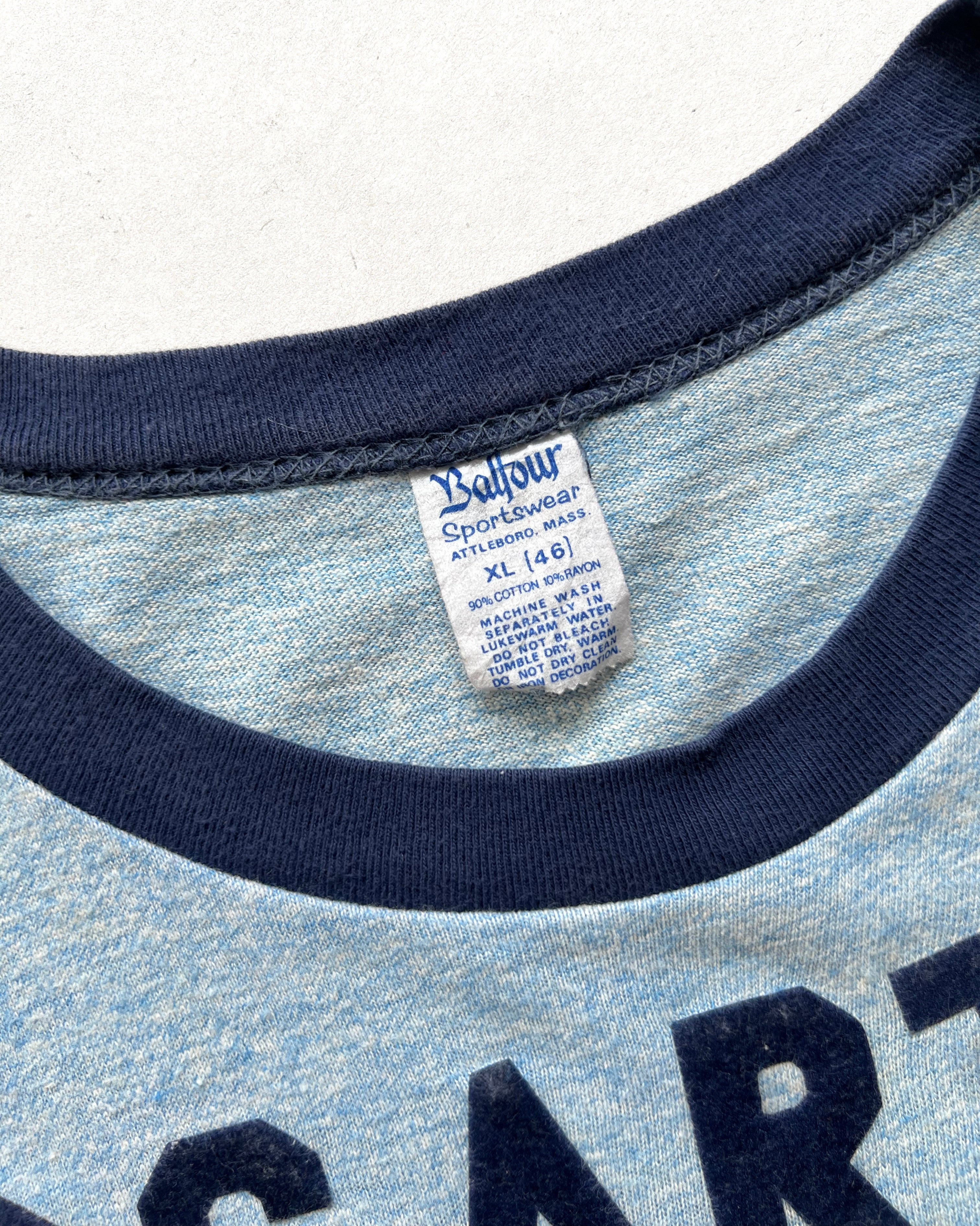 1970S 'FOGRATY'S PICK UP SERVICE' RAYON RINGER TEE (XL)