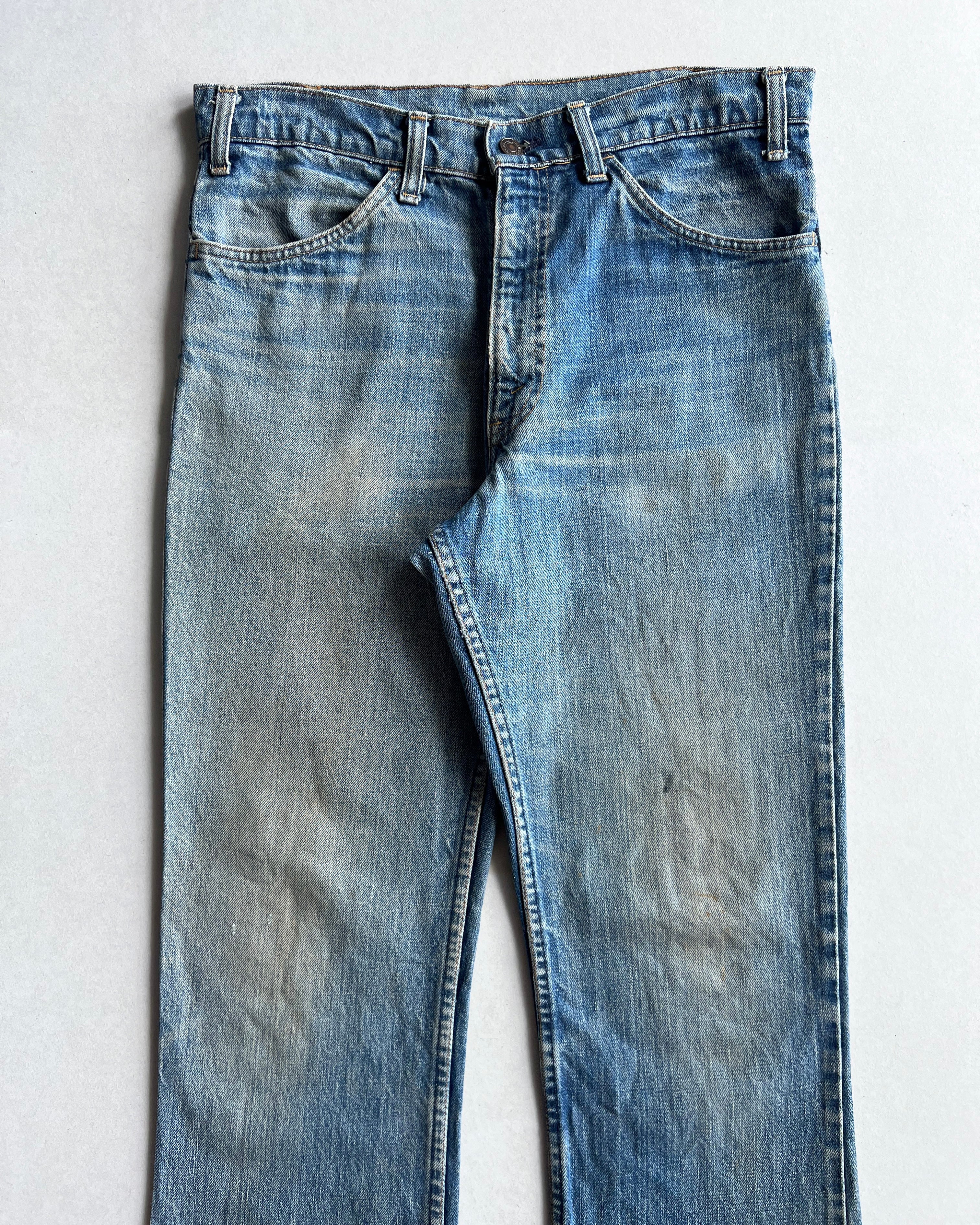 1970S FADED WASHED LEVI'S 646 BOOTCUT JEANS (33X32)