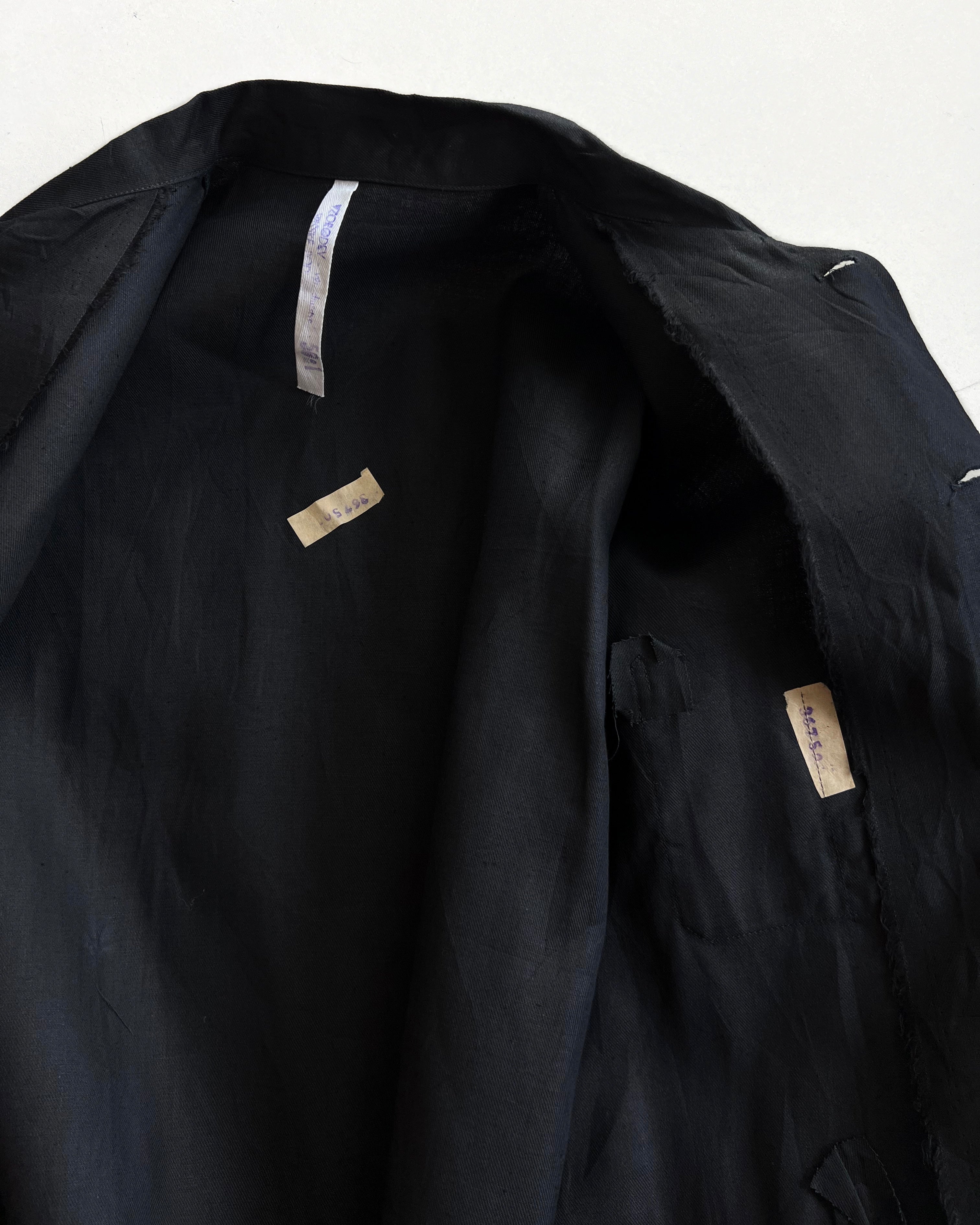 1960S DEADSTOCK BLACK EUROPE BLACK CHORE JACKET (L)
