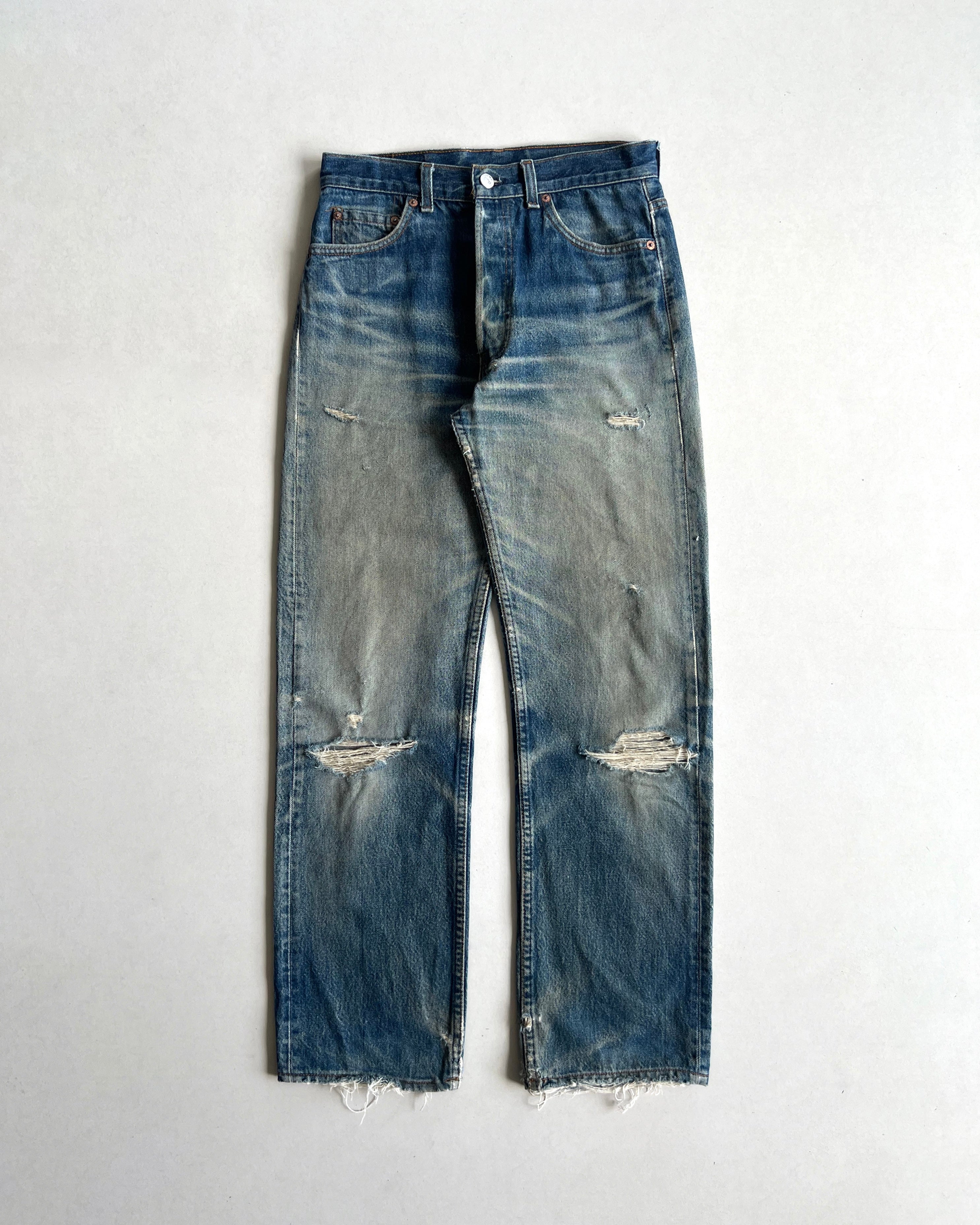 1990S FADED LEVI'S 501 DISTRESSED JEANS (29)