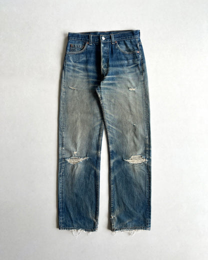 1990S FADED LEVI'S 501 DISTRESSED JEANS (29)