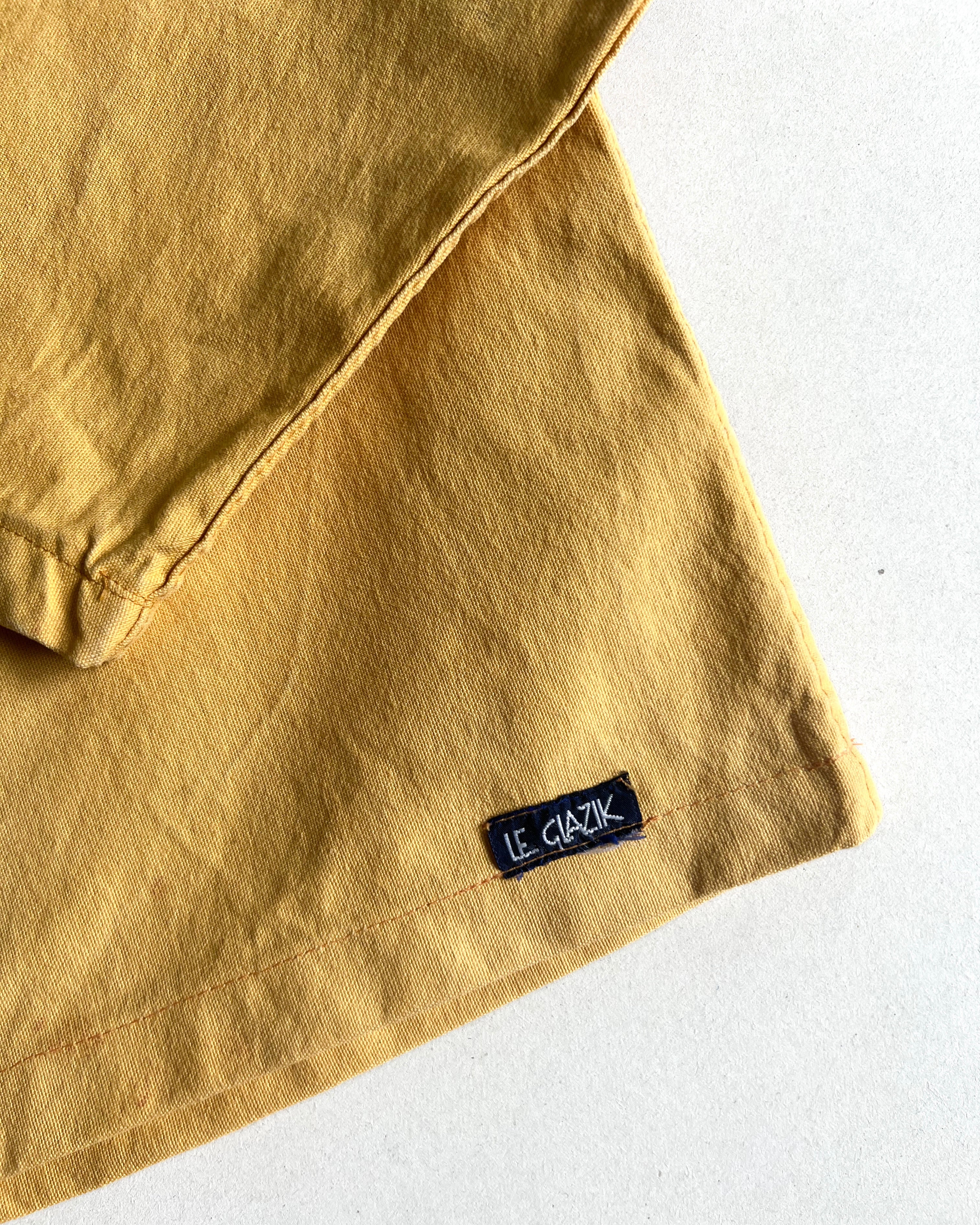 1970S FADED YELLOW LE GLAZIK FISHERMAN SMOCK (L)