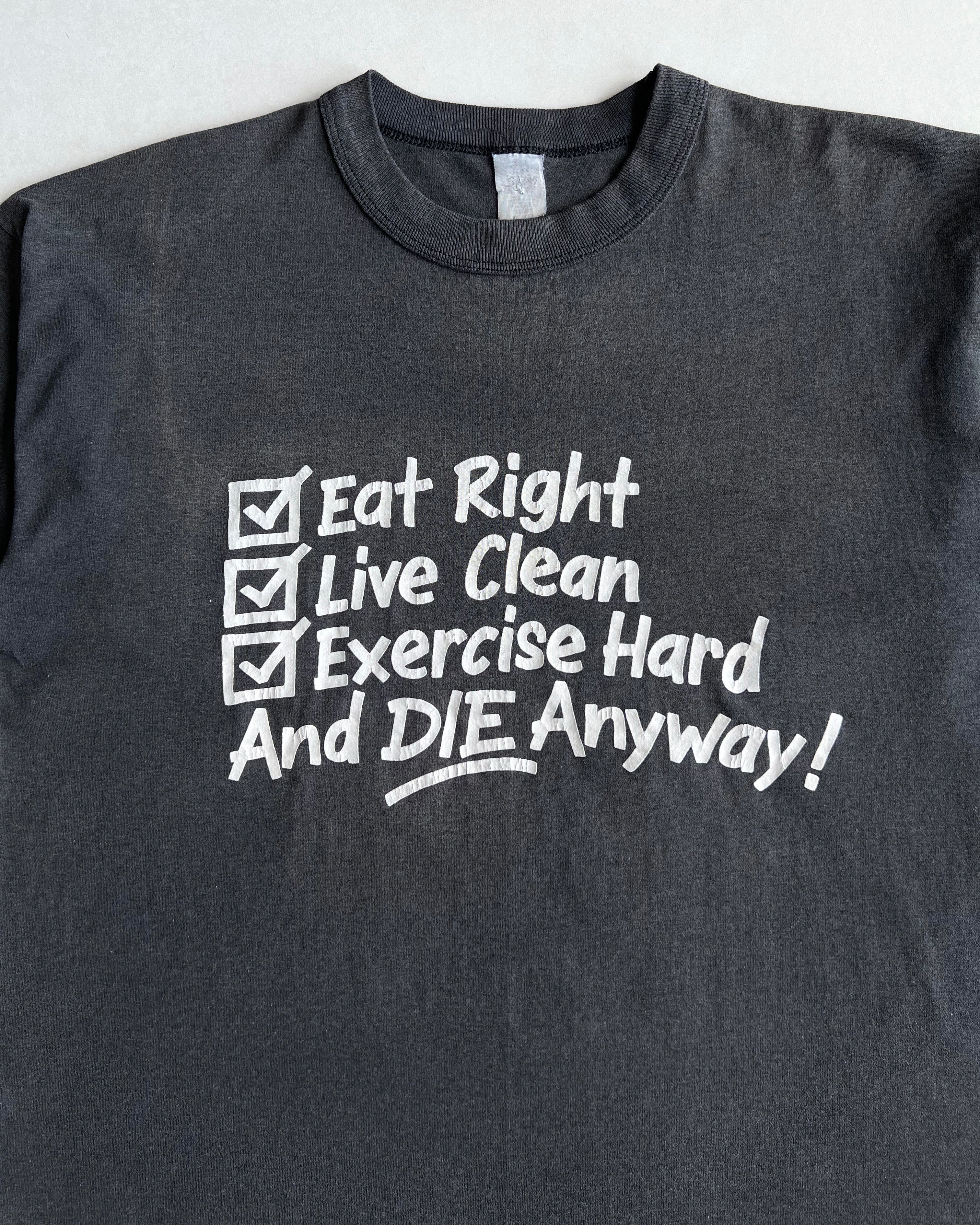 1980S FADED BLACK 'DIE ANYWAY' SINGLE STITCH TEE (XL)