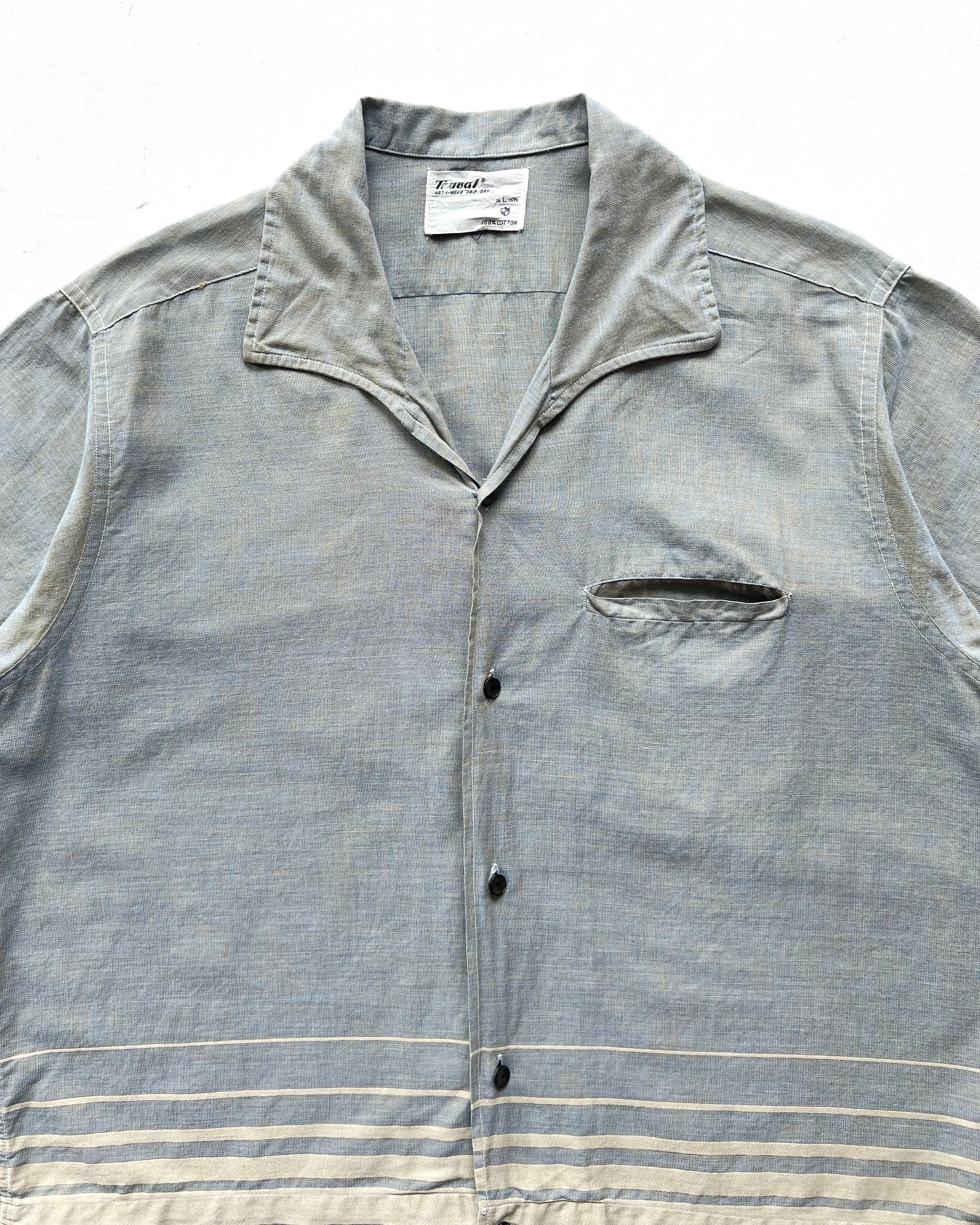 1950S TRUVAL SINGLE POCKET ROCKABILLY SHIRT (L)