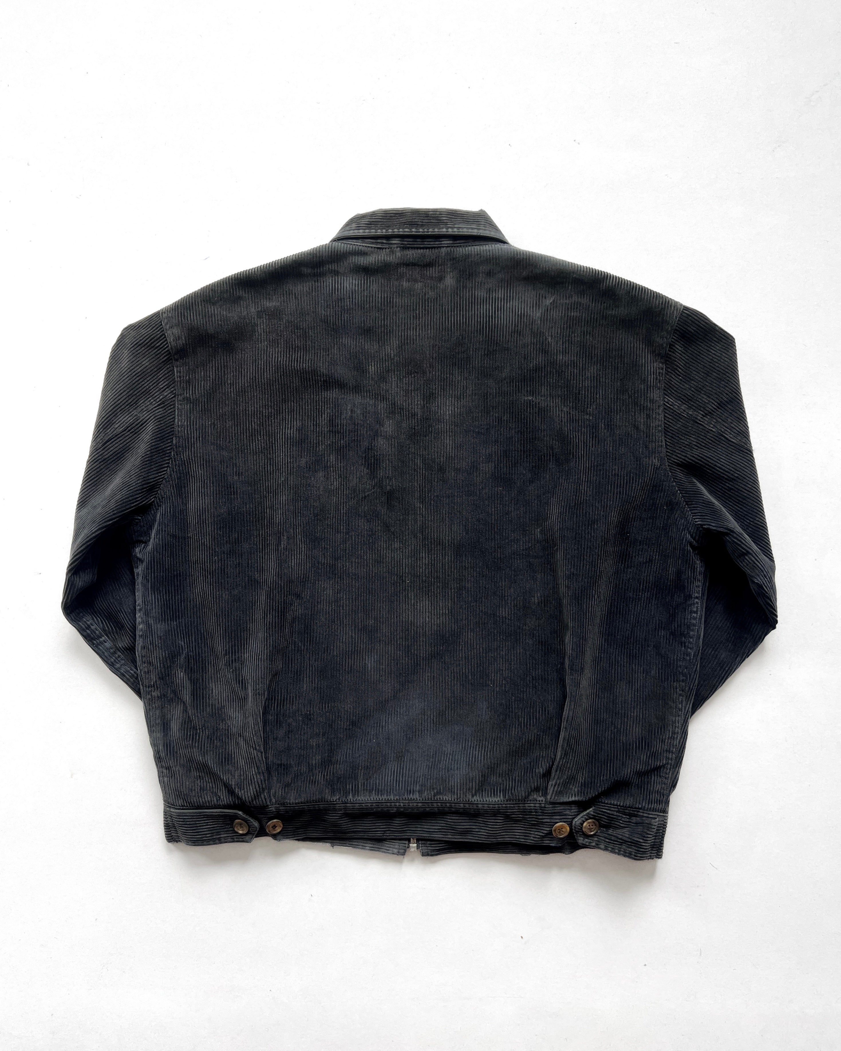 1990S BLACK RALPH LAUREN CORDUROY HARRINGTON JACKET (L)