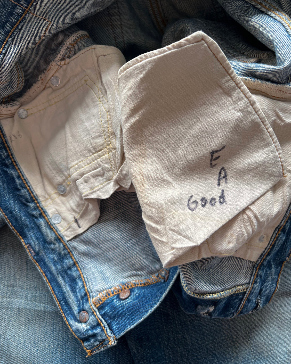 1960S LEVI'S BIG E 501 SELVEDGE JEANS (34)