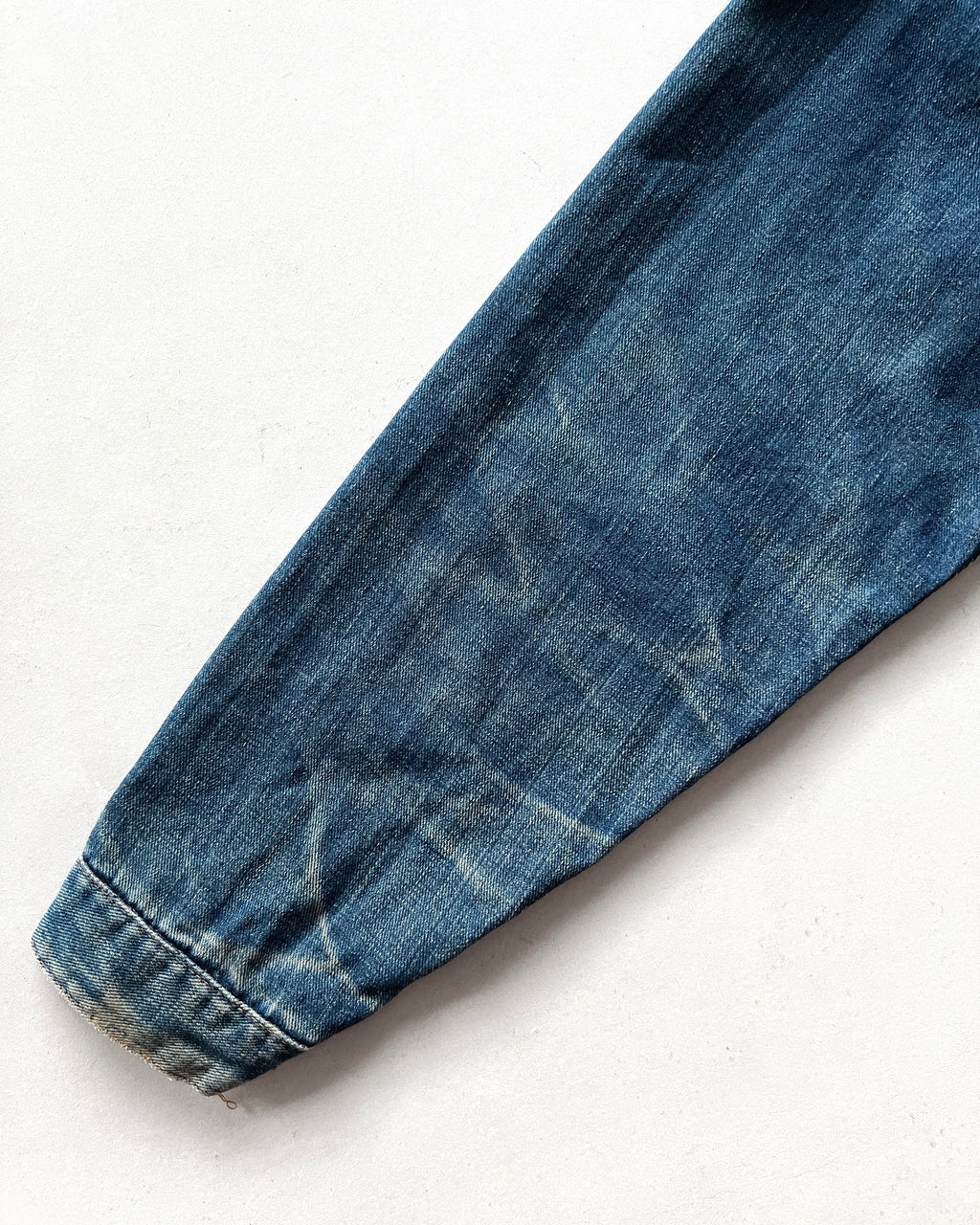 1970S DARK WASHED ELY DENIM JACKET (L)