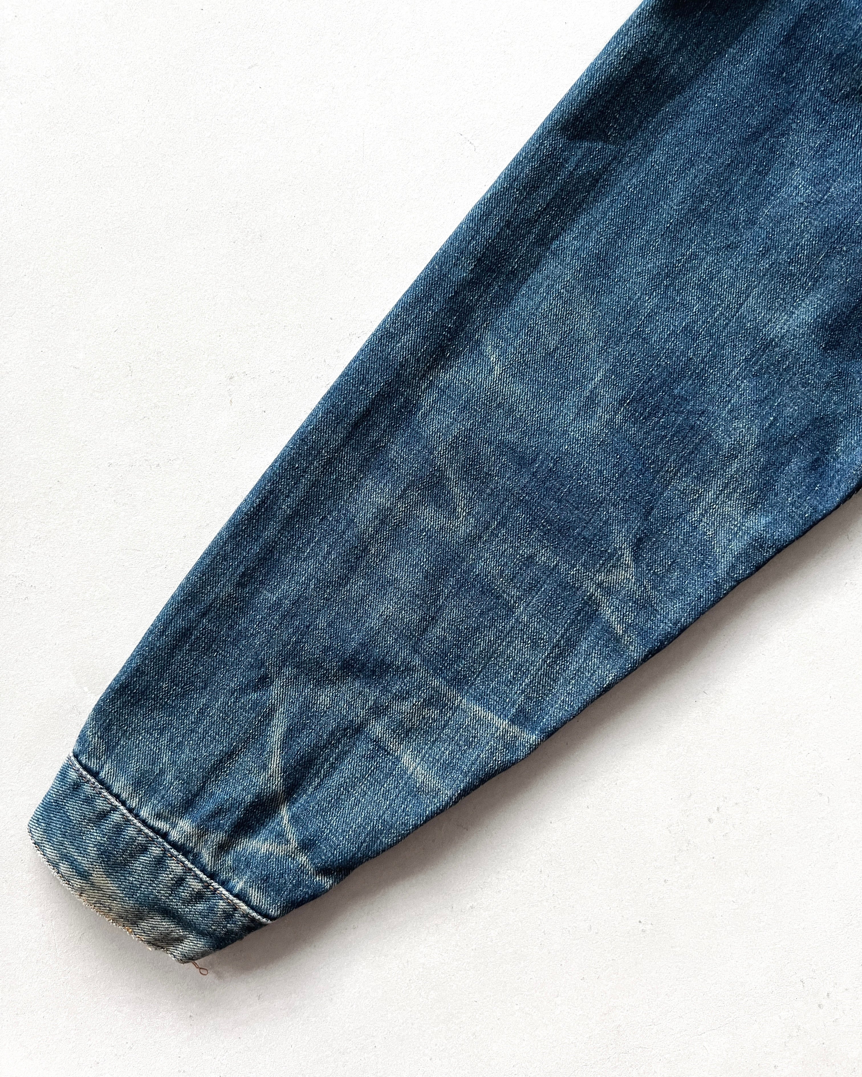1970S DARK WASHED ELY DENIM JACKET (L)