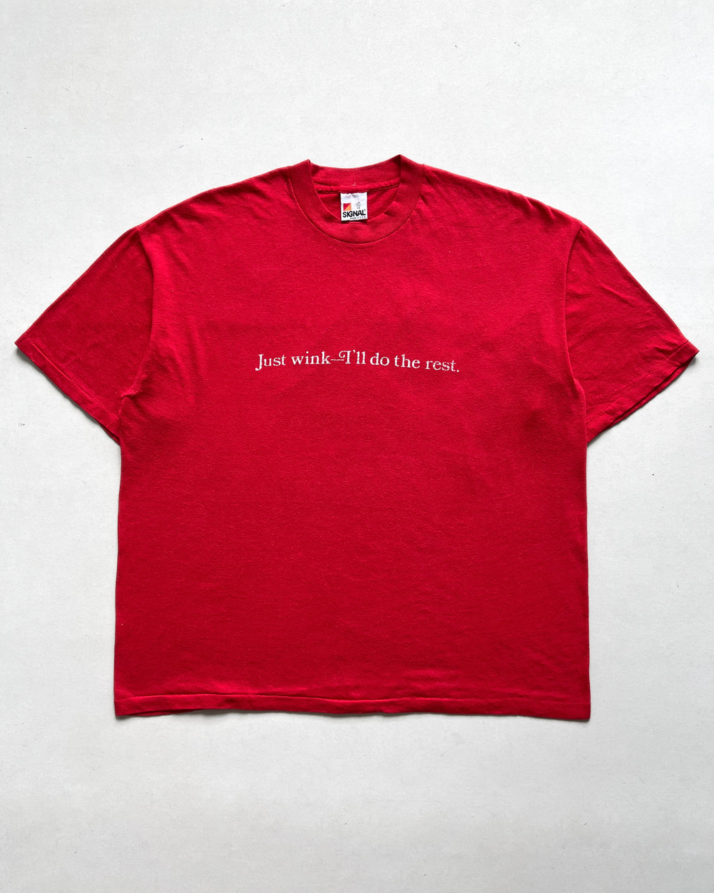 1980S 'JUST WINK, I'LL DO THE REST' SINGLE STITCH TEE (XL)