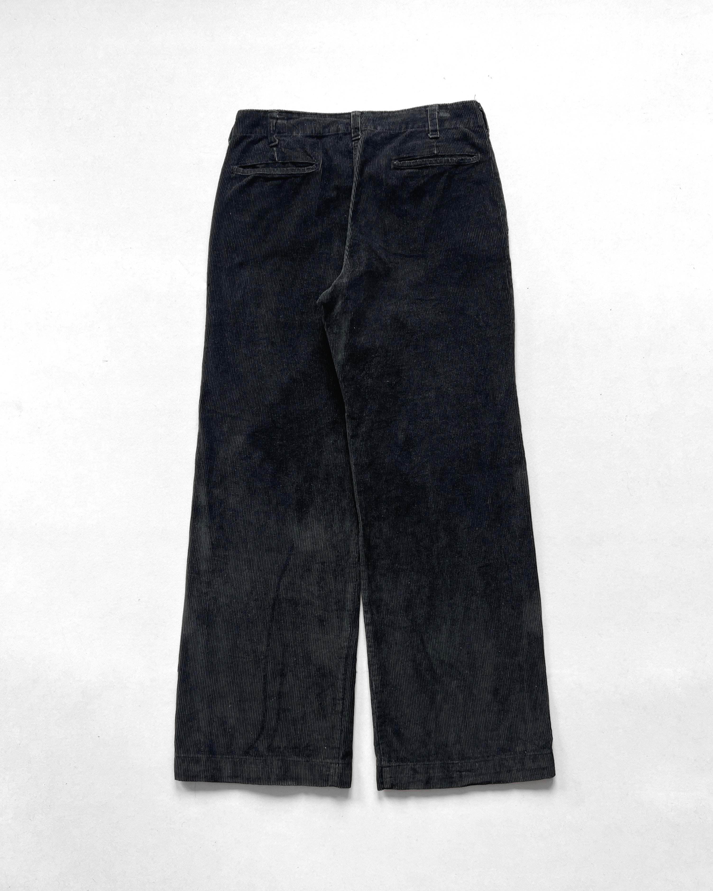 1980S BLACK CORDUROY WORK TROUSERS (32)
