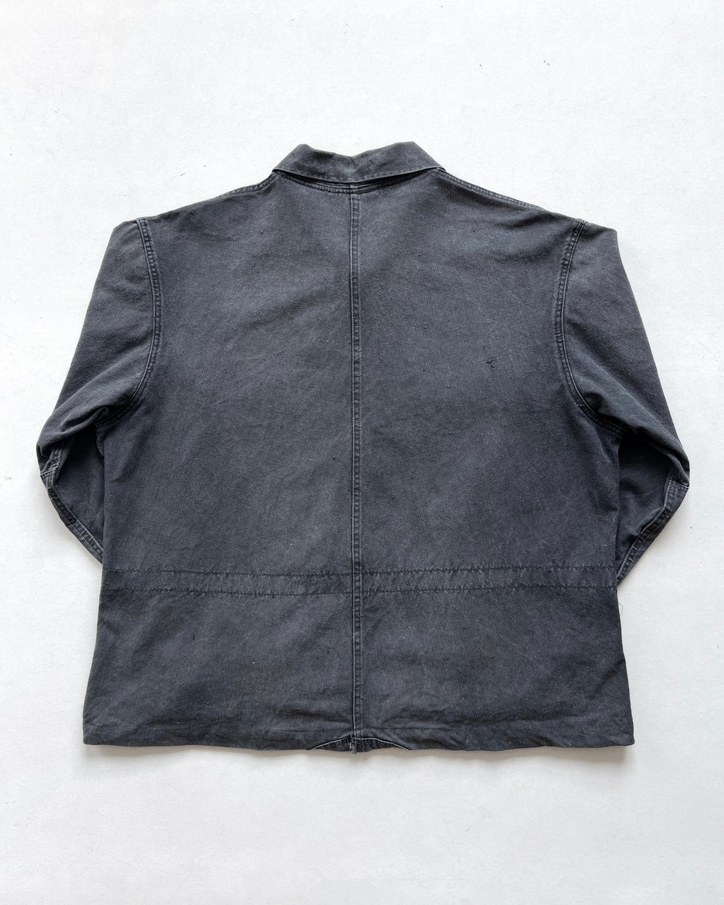 1960S FADED BLACK GERMAN CUSTOM MILITARY JACKET (L)