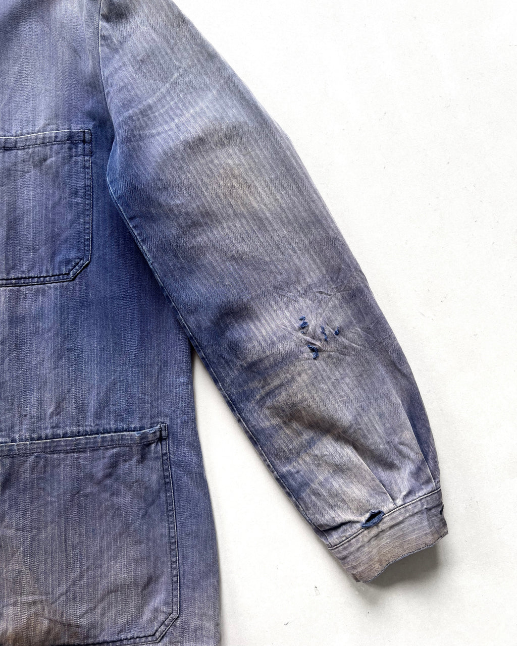 1980S SUN FADED GERMAN HBT WORK JACKET (XL)