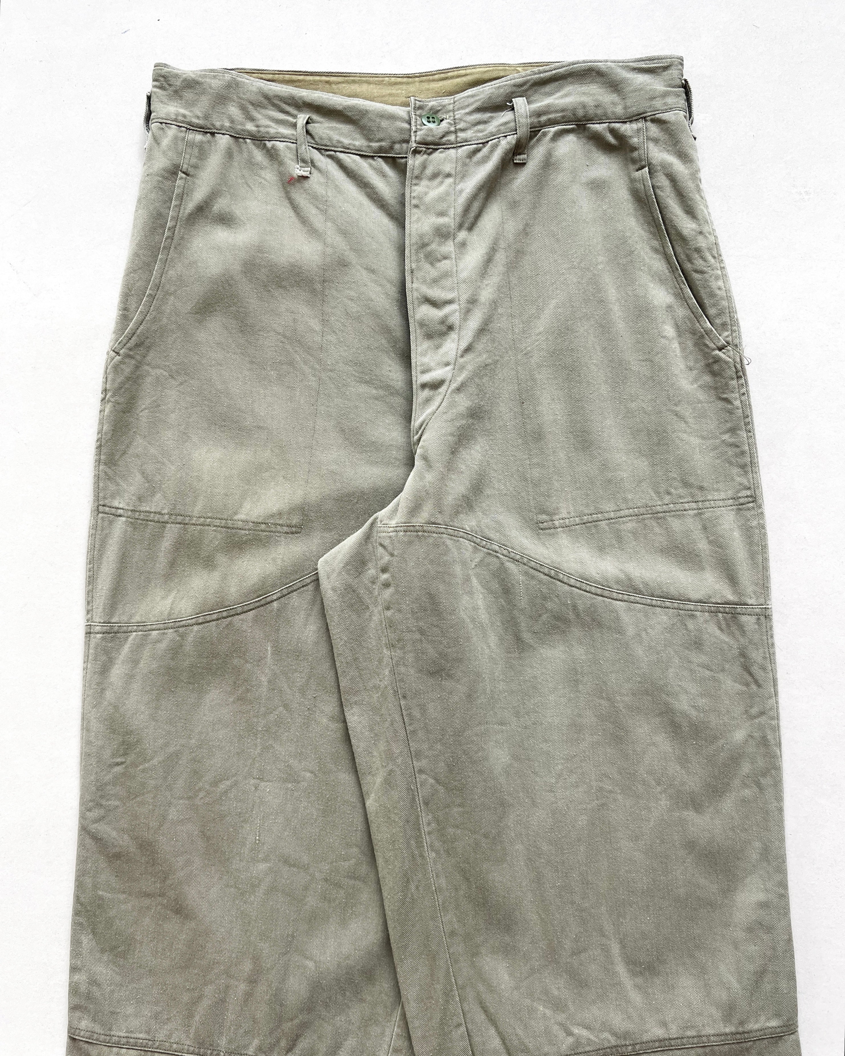 1950S FRENCH DOUBLE KNEE WORK PANTS (33)
