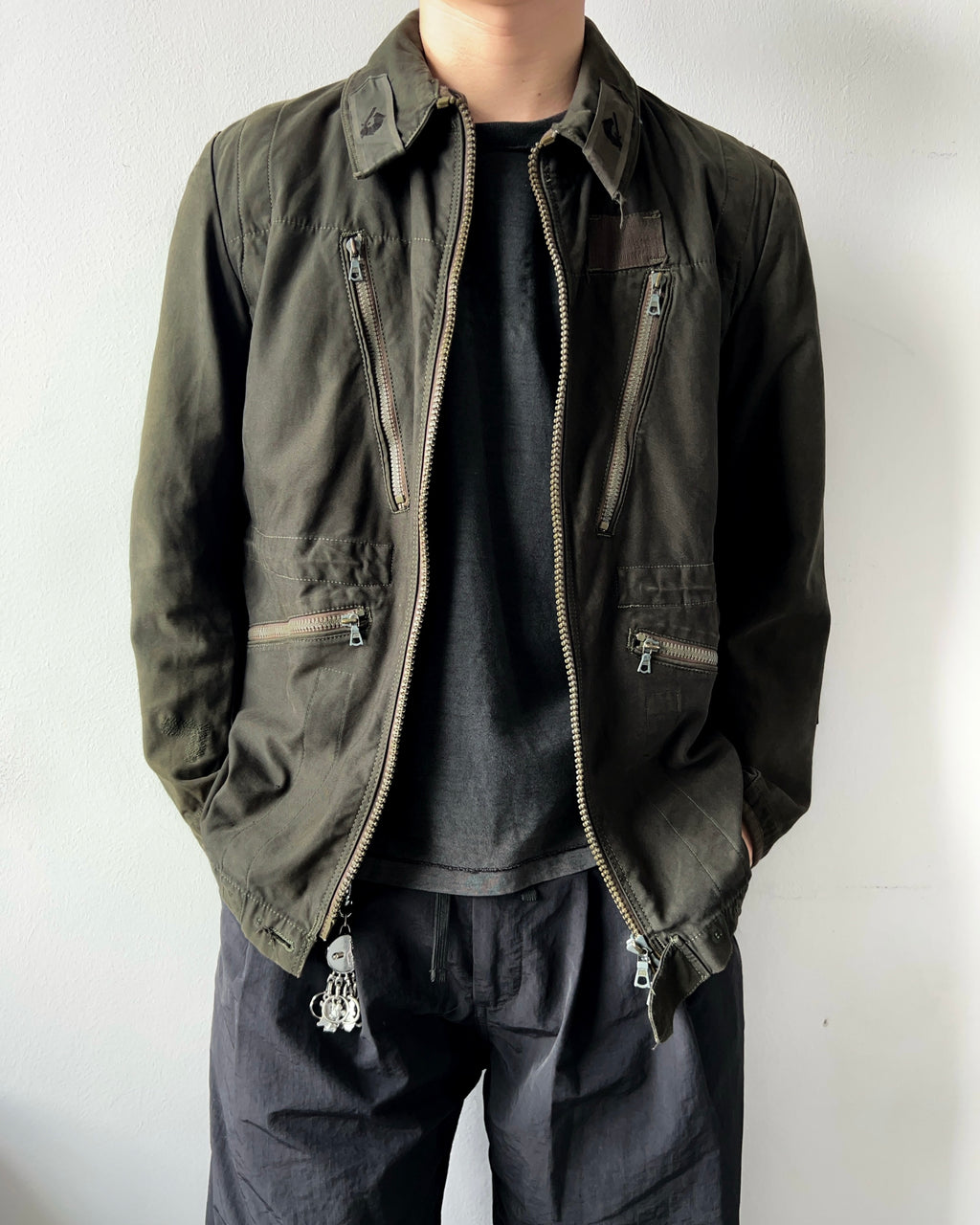 1970S SWEDISH C48 MILITARY ZIPPER JACKET (M)