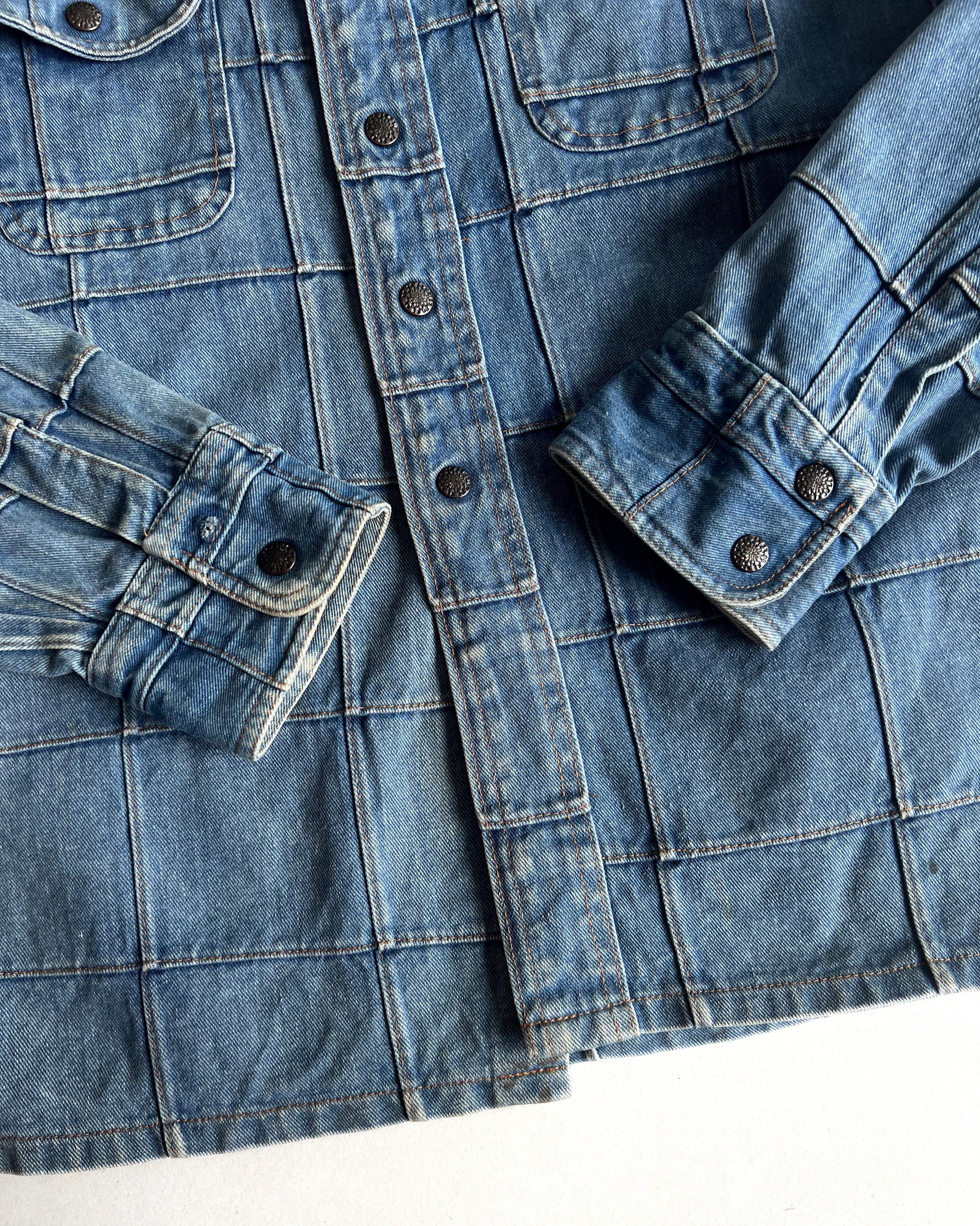 1970S SEARS HIPPIE DENIM BUTTON-UP SHIRT (L)