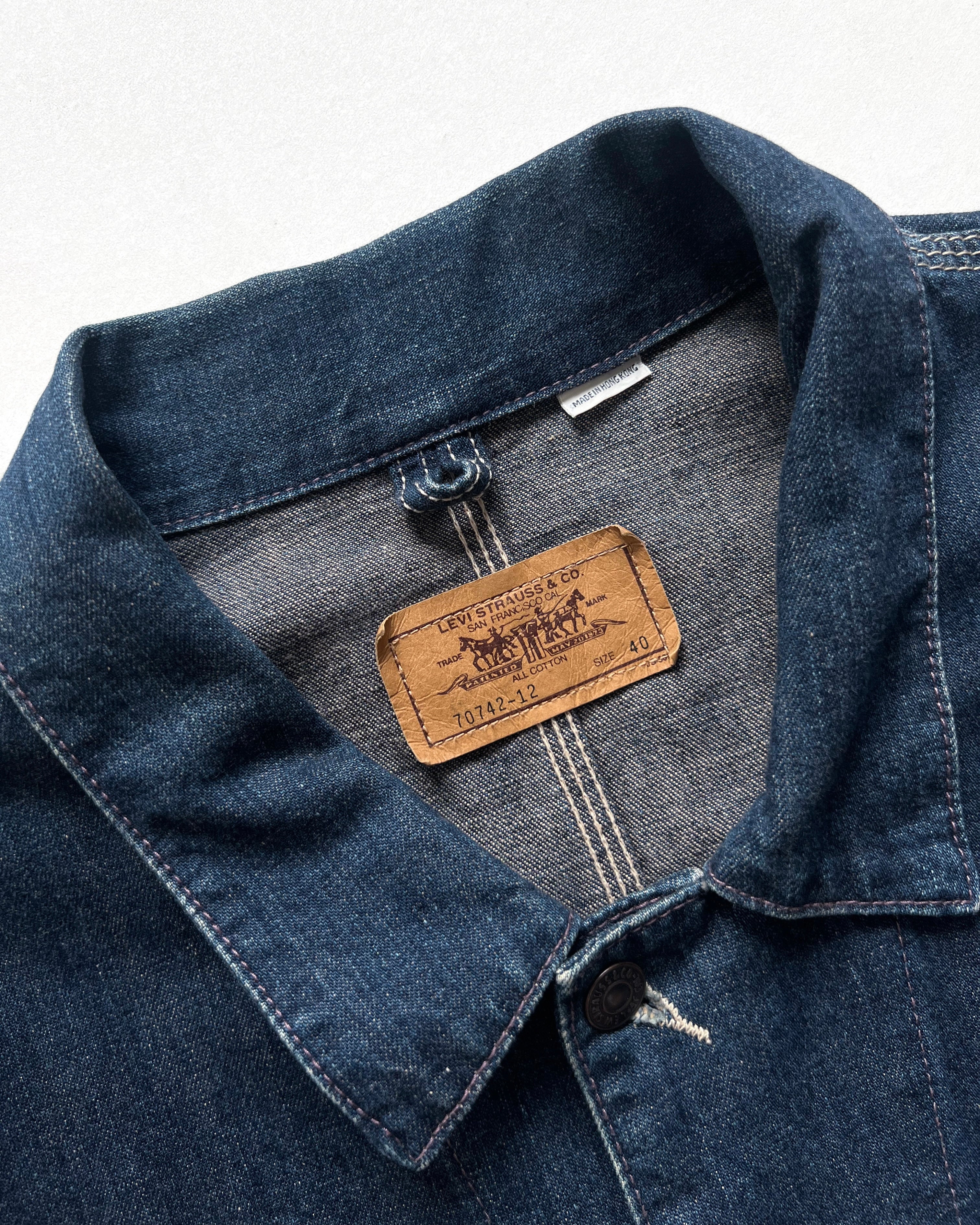 1990S LEVI'S WORKERS DENIM CHORE JACKET (M)