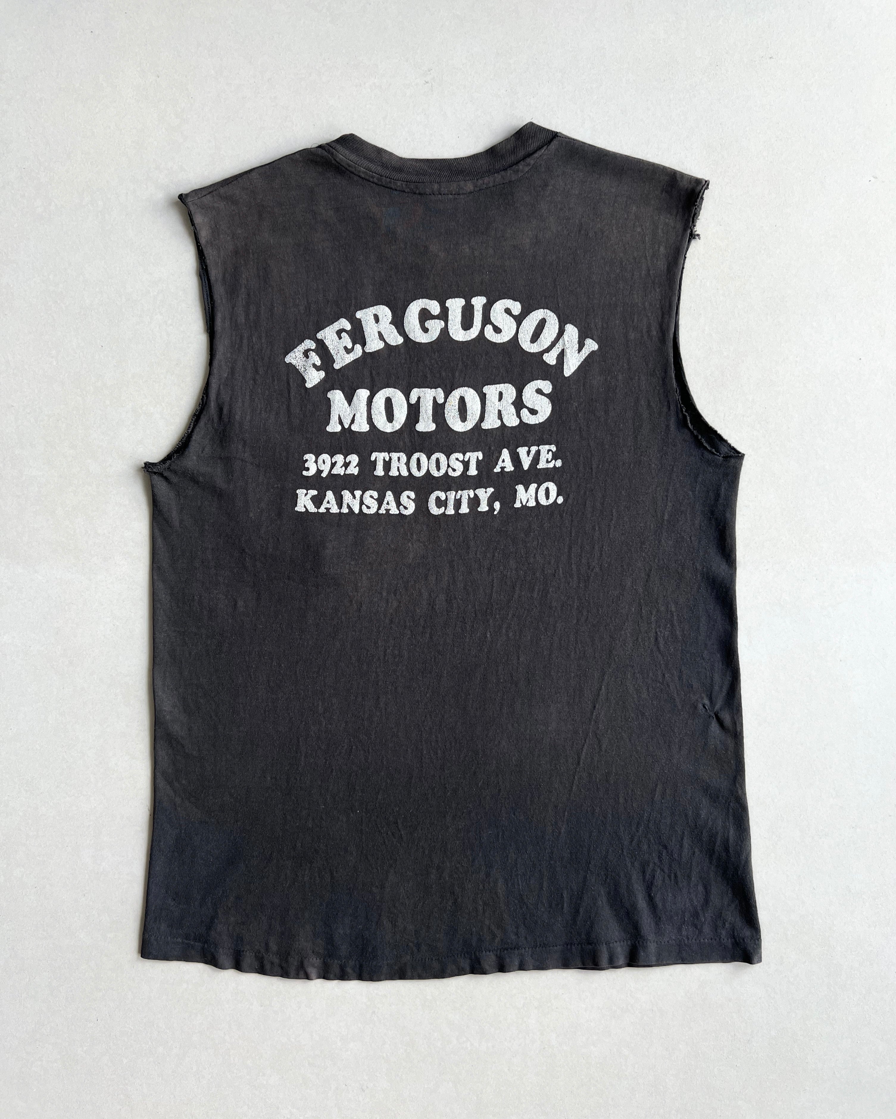 1980S HARLEY DAVISON SINGLE STITCH SLEEVELESS TEE (L)