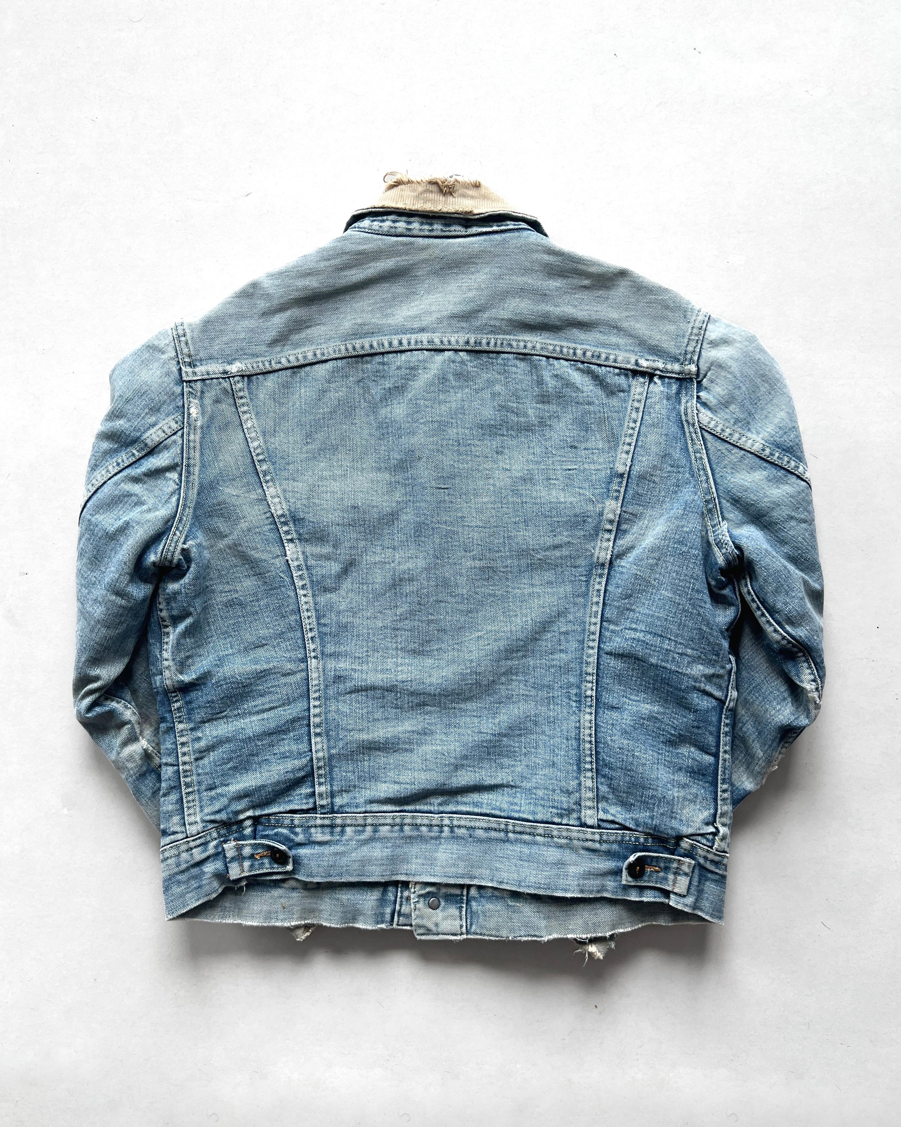 1970S FADED LEE STORM RIDER DENIM JACKET (L)
