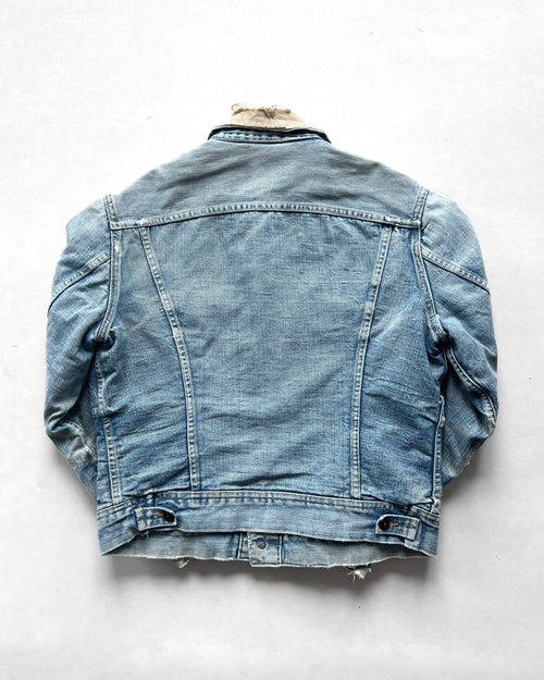 1970S FADED LEE STORM RIDER DENIM JACKET (L)