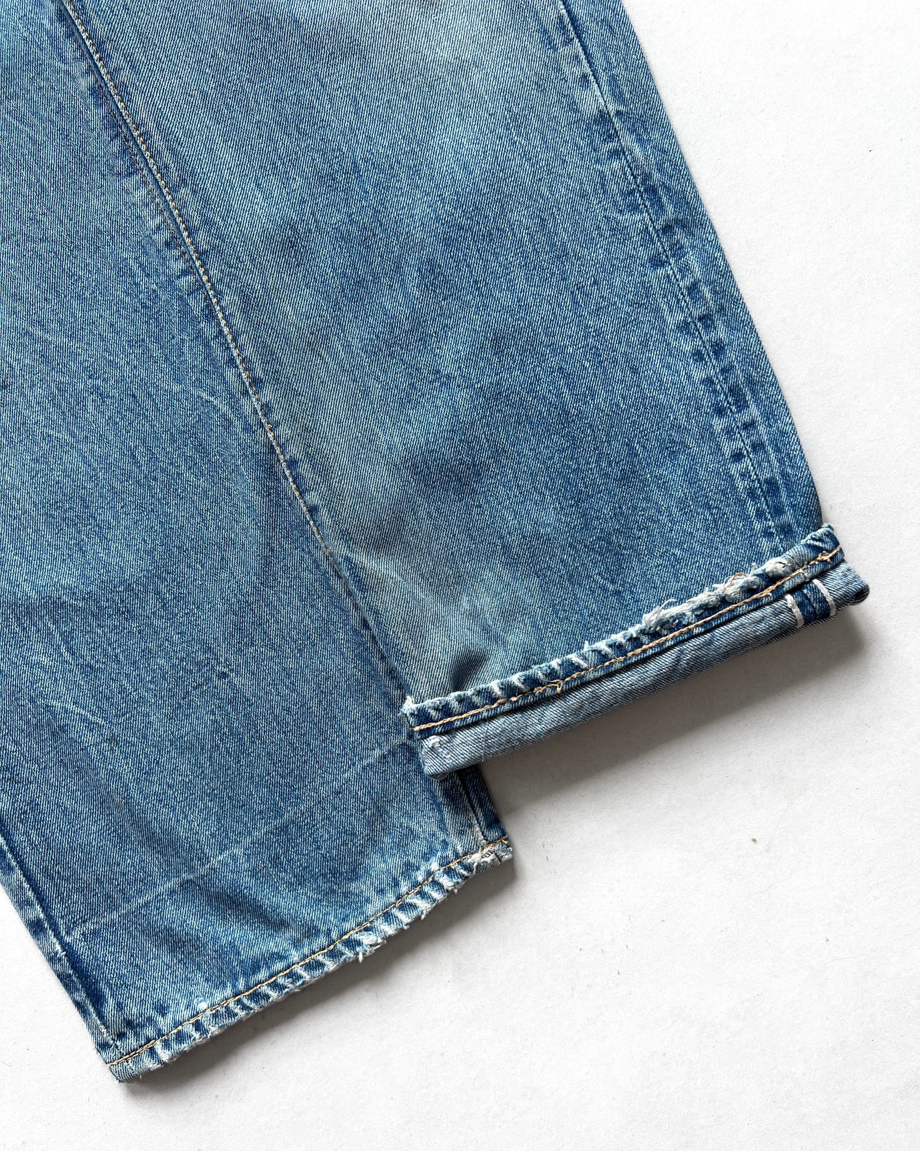 1970S LEVI'S 501 REDLINE SELDVEDGE REPAIRED JEANS (34)