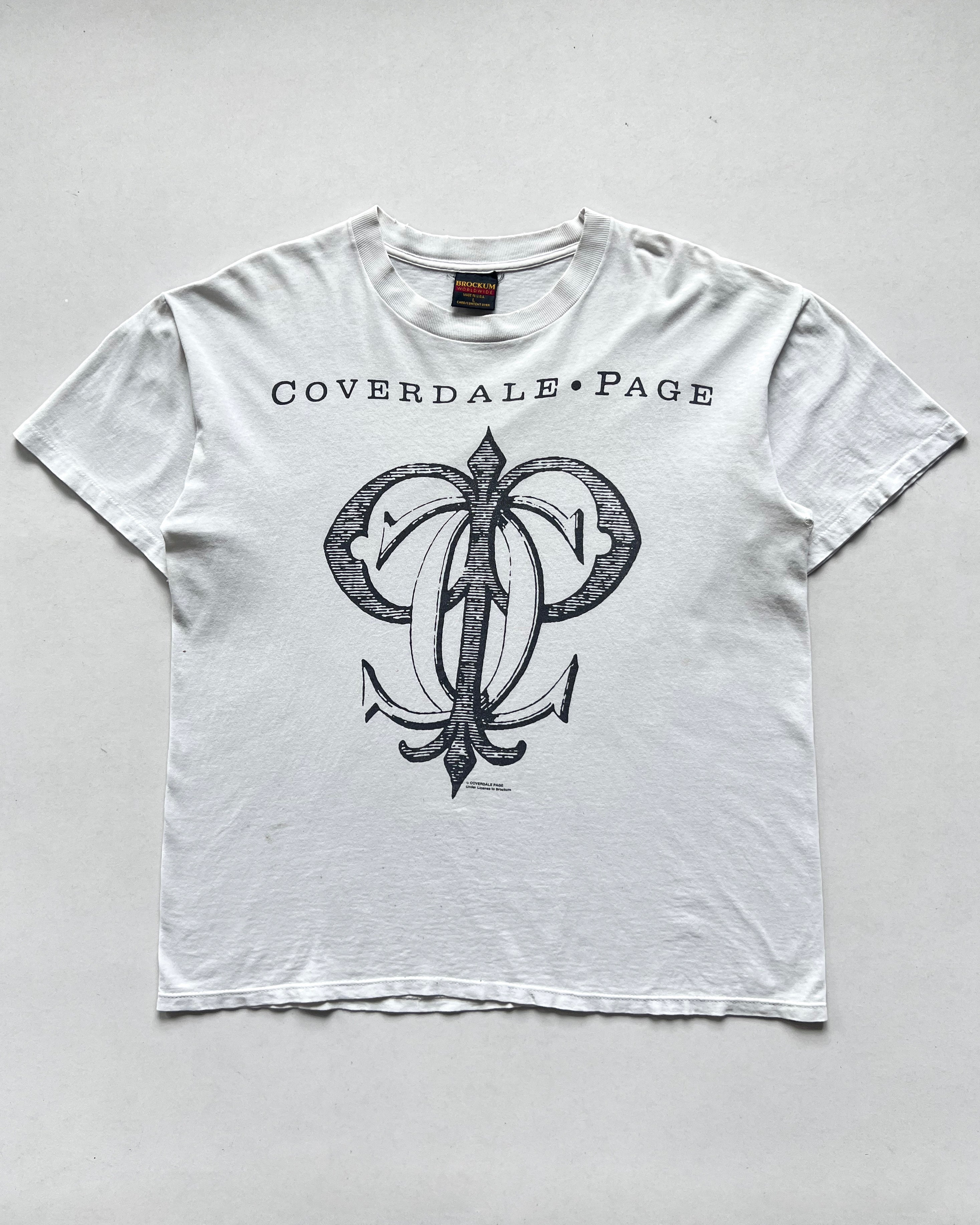 1993 COVERDALE/PAGE JAPAN TOUR BROCKUM TEE (L)