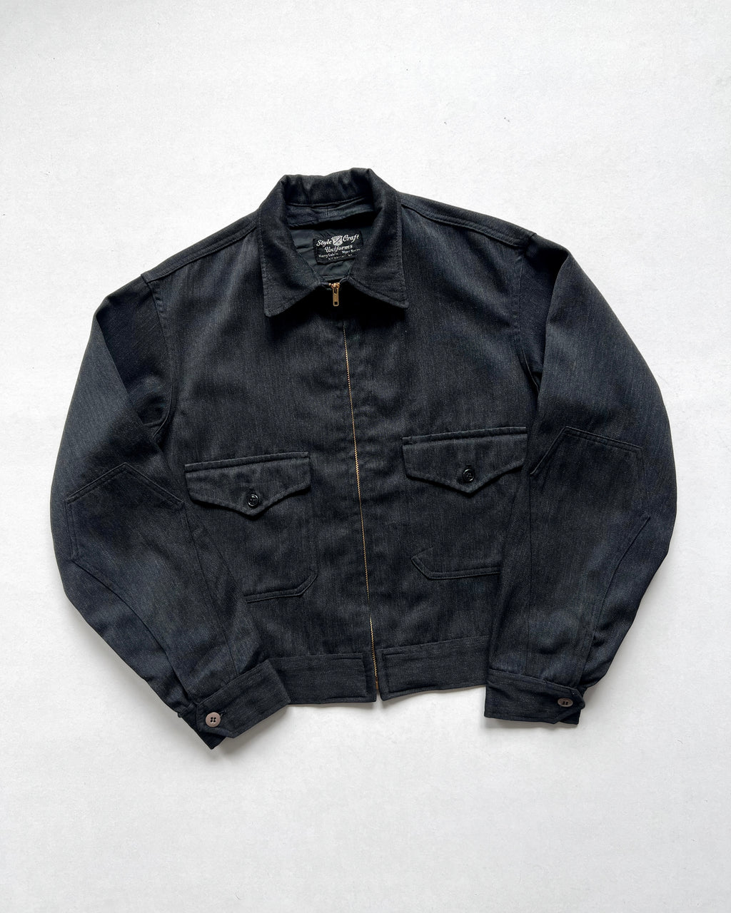 1950S SALT & PEPPER DOUBLE POCKET JACKET (M/L)