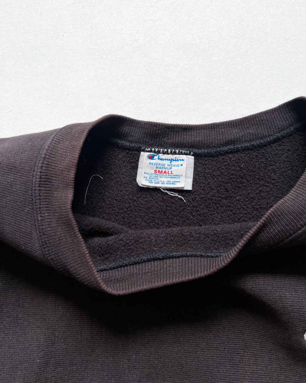 1980S BLACK CHAMPION REVERSE WEAVE SWEATSHIRT (S)