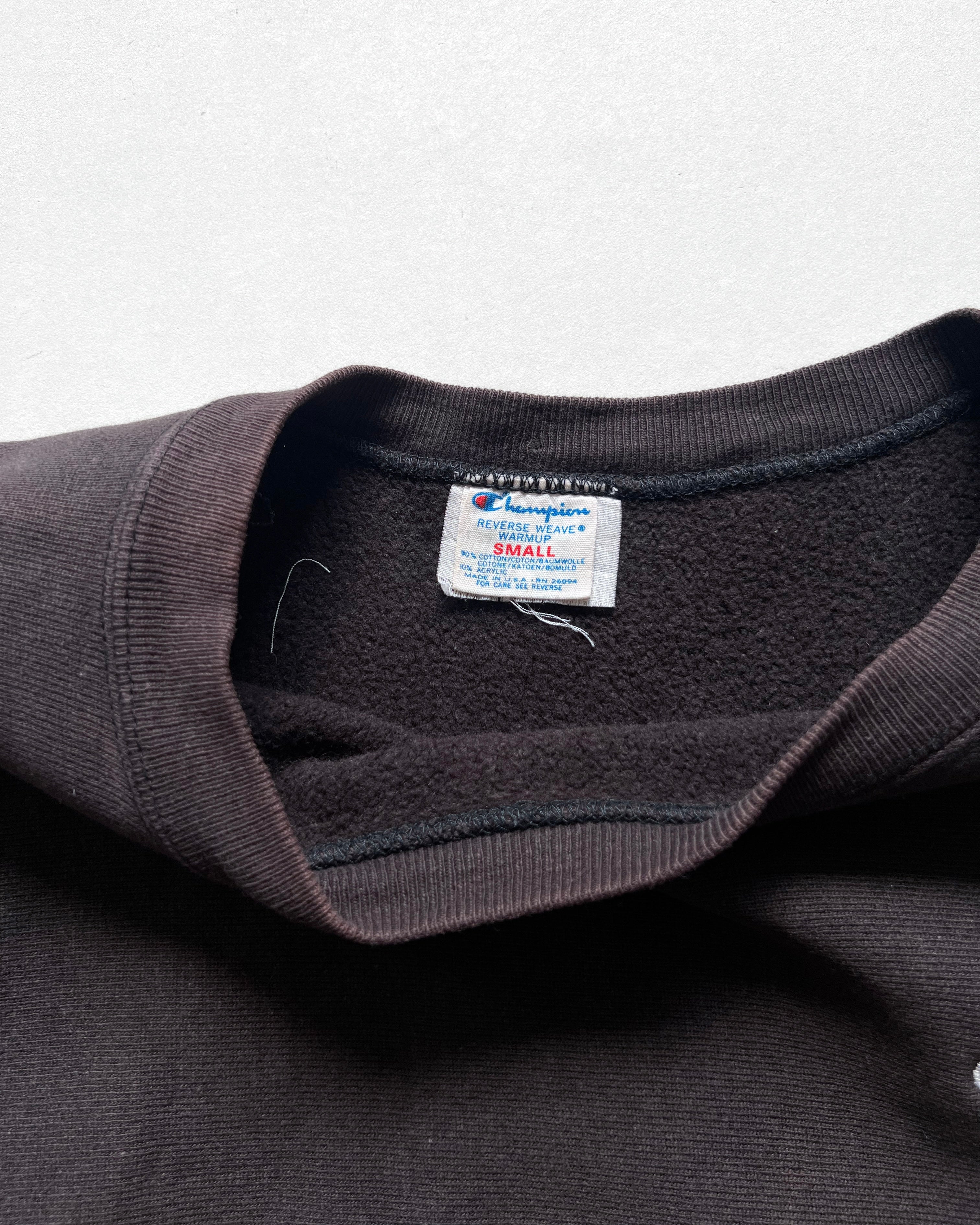 1980S BLACK CHAMPION REVERSE WEAVE SWEATSHIRT (S)