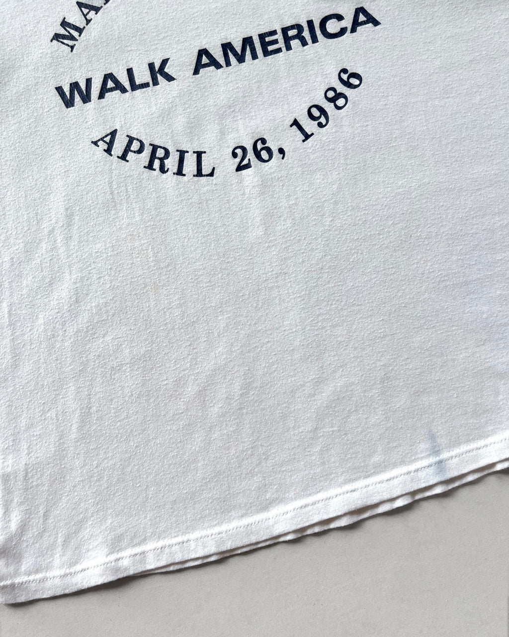 1980S 'MARCH OF DIMES WALK AMERICA' RINGER TEE (XL)