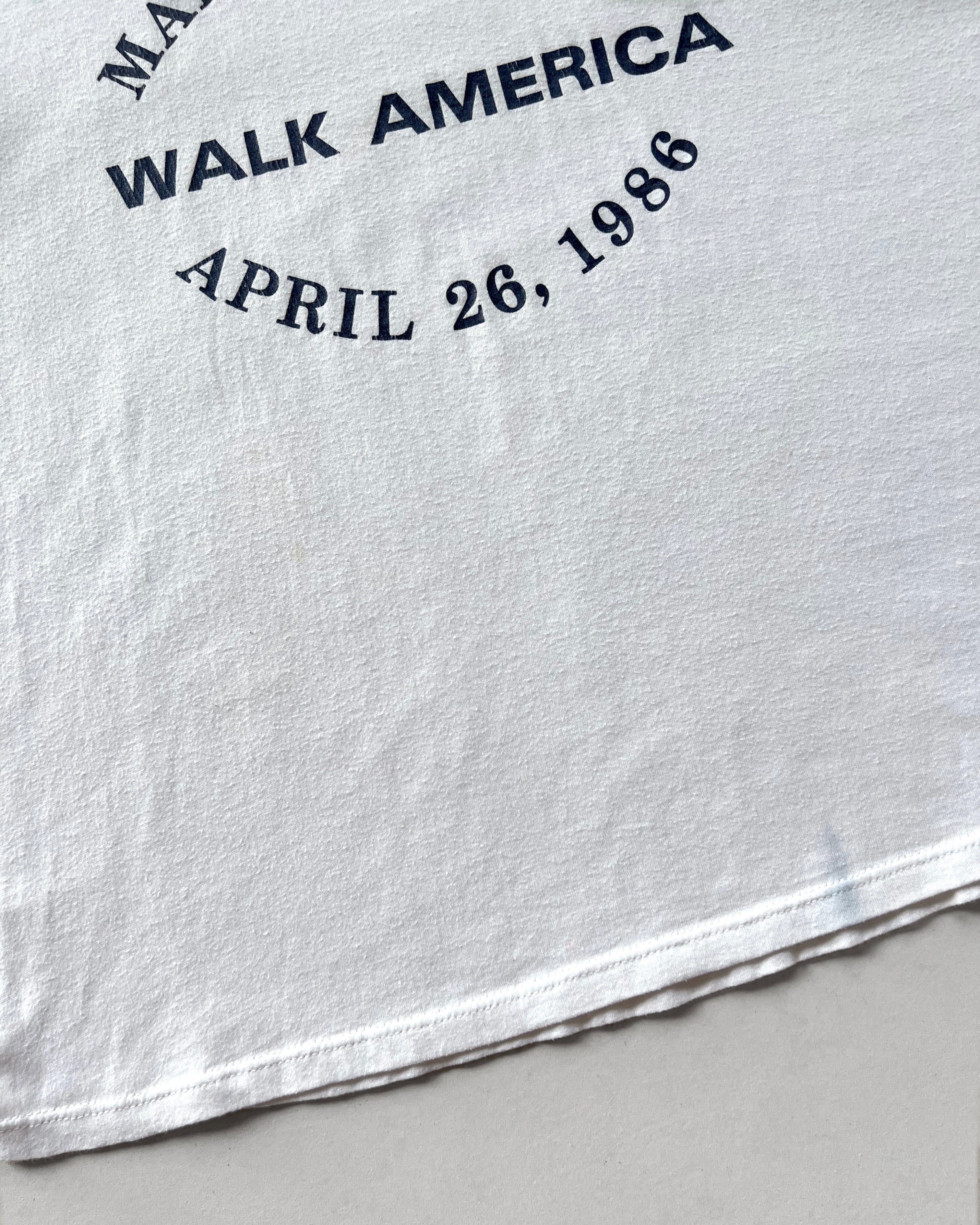 1980S 'MARCH OF DIMES WALK AMERICA' RINGER TEE (XL)