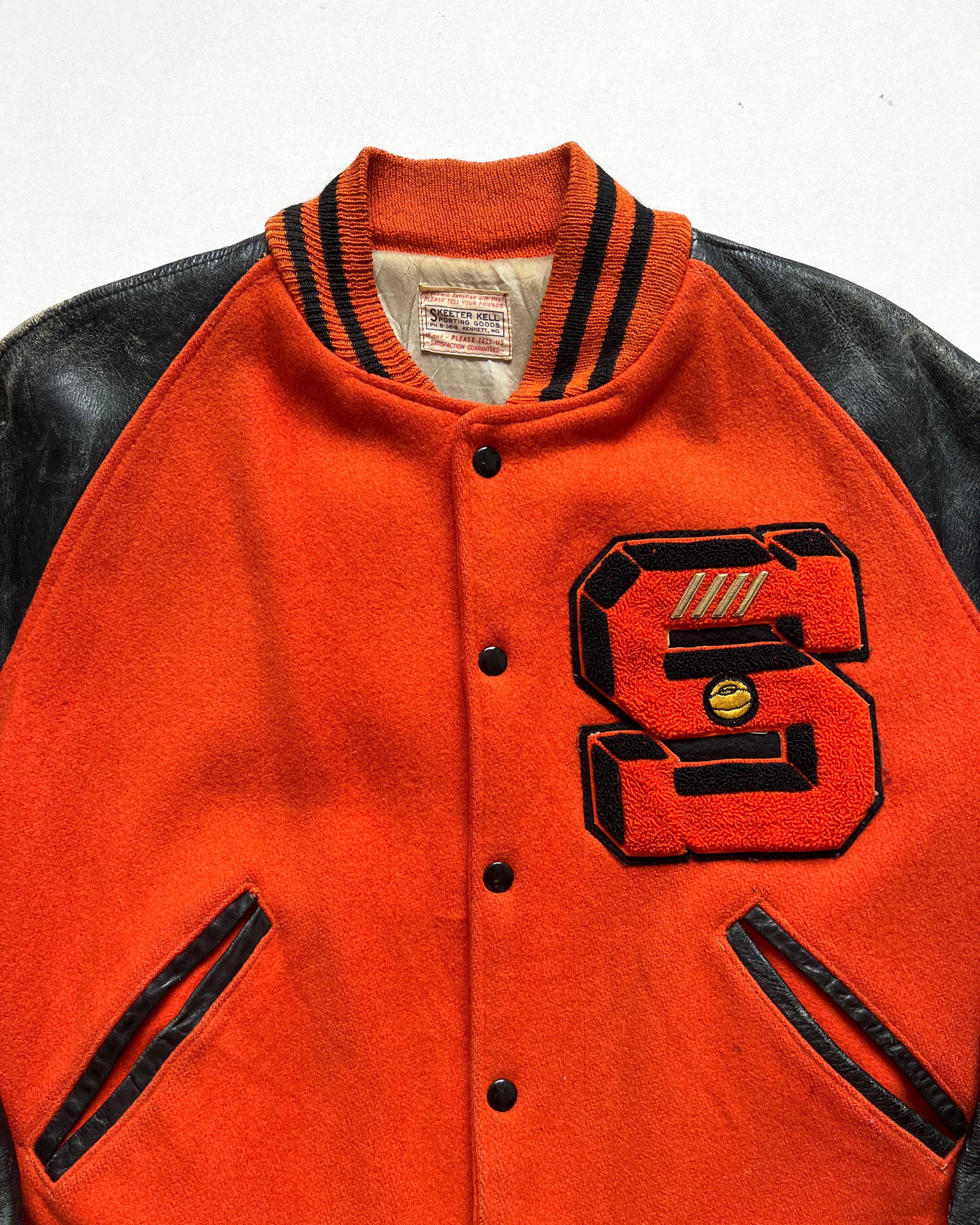 1961 'S' LETTERMAN RAGLAN VARSITY JACKET (L)