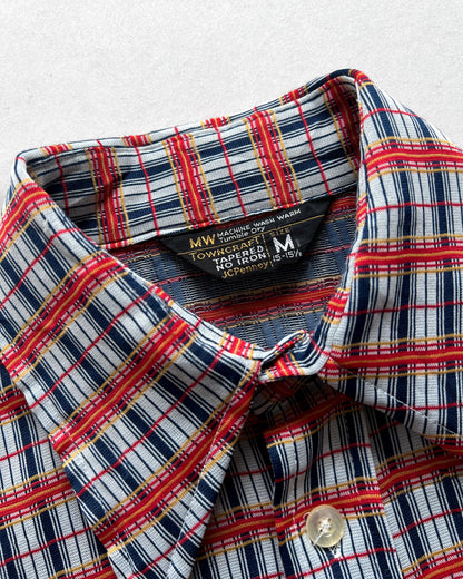 1970S TOWNCRAFT PENNEY CHECKERED SHIRT (M)
