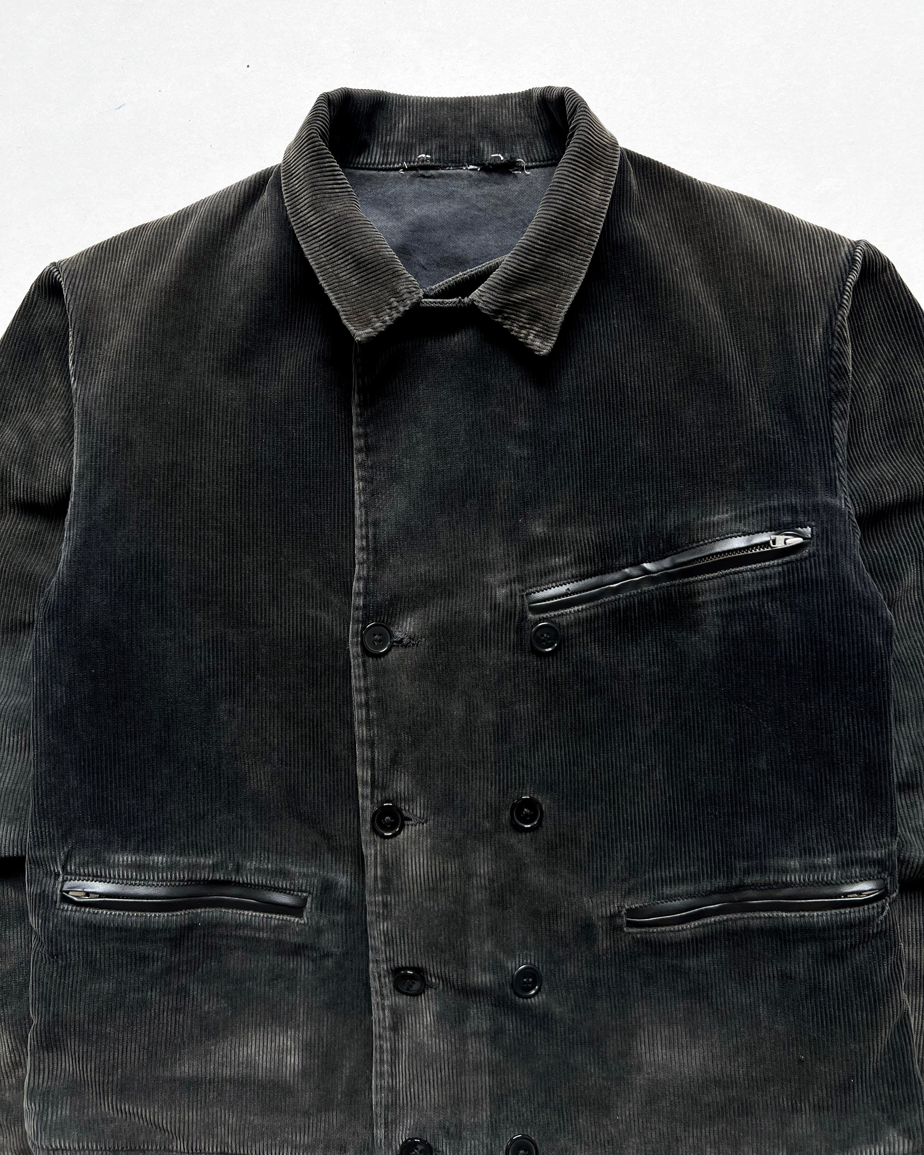 1950S SCHUTTERSVELD CORDUROY DOUBLE BREASTED WORK JACKET (L)