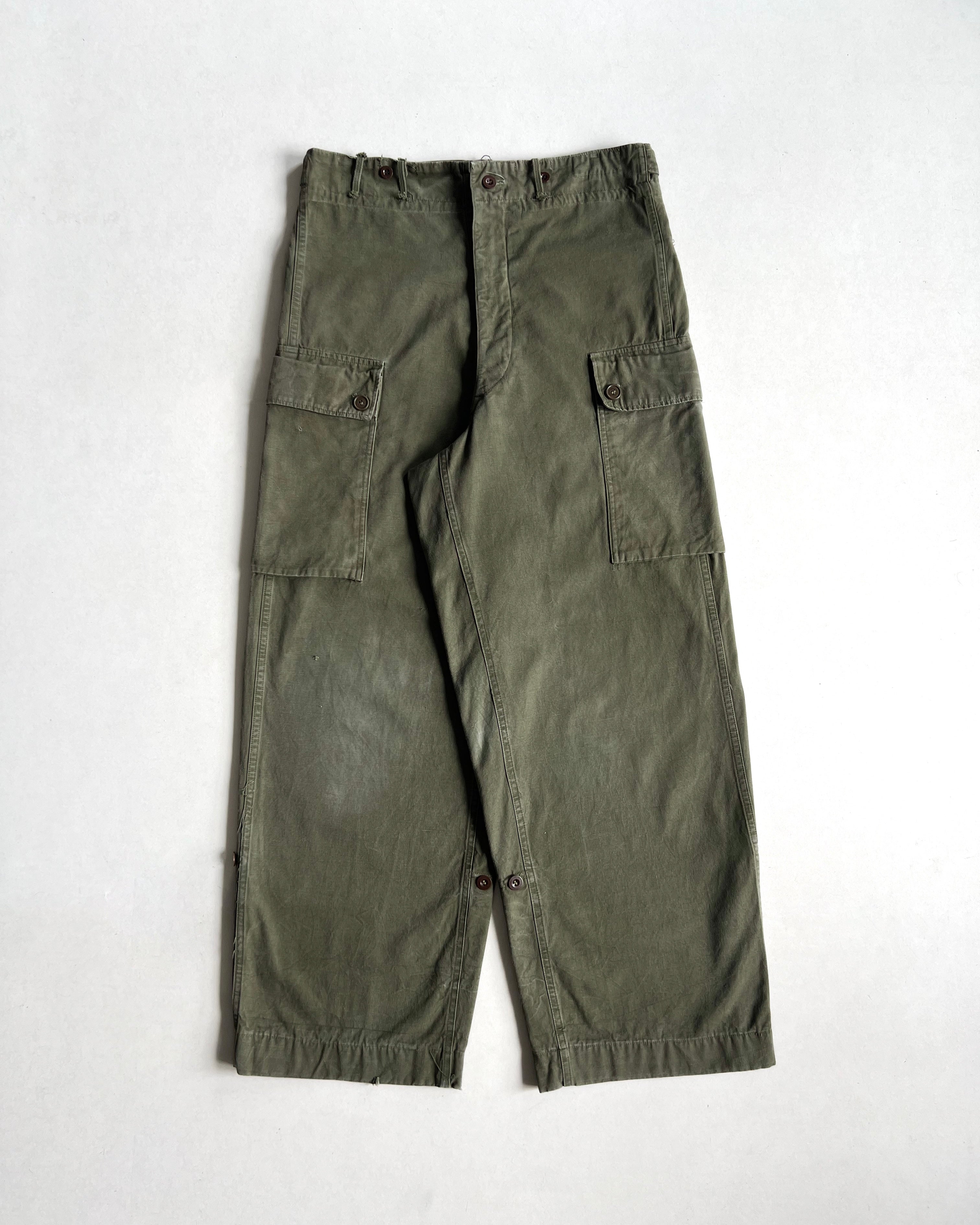 1950S DUTCH ARMY CARGO TROUSERS (30-34)