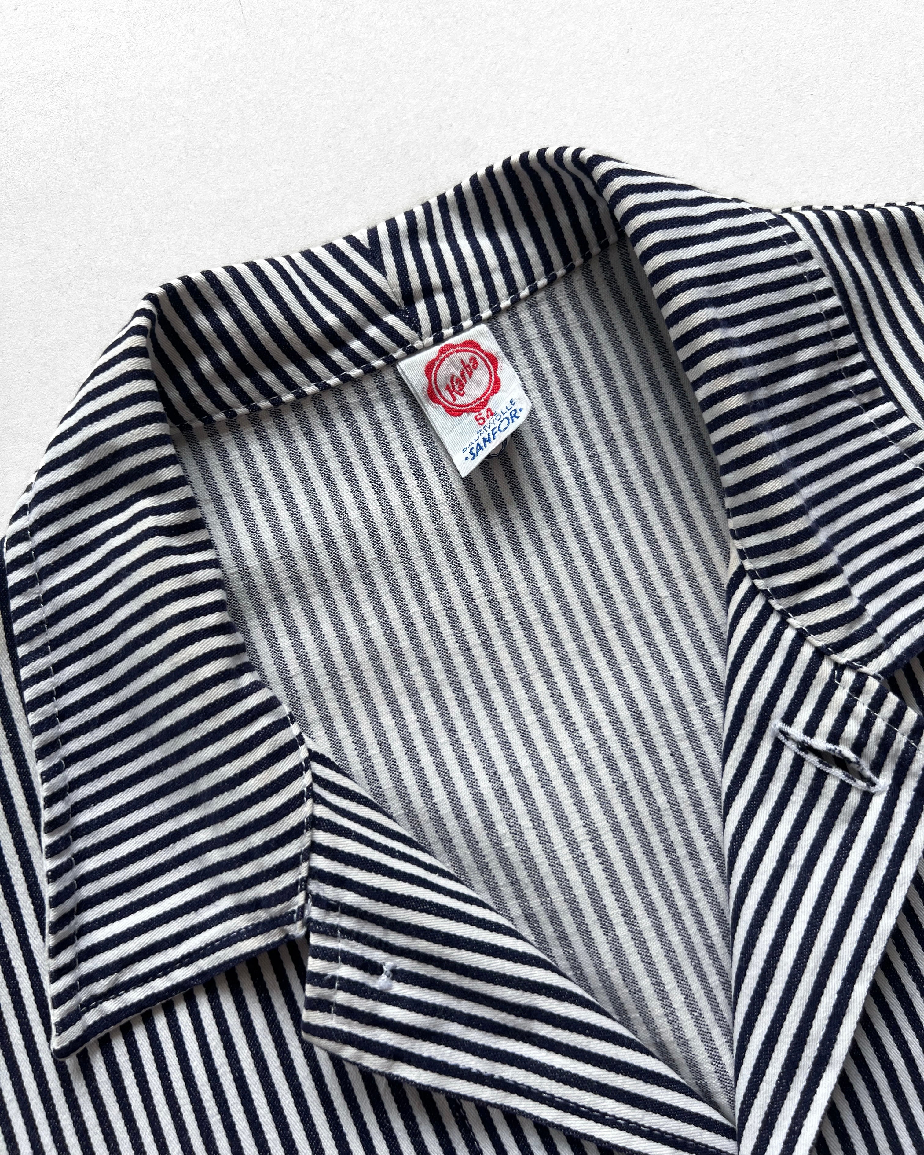 1970S GERMAN HICKORY WORK CHORE JACKET (L)