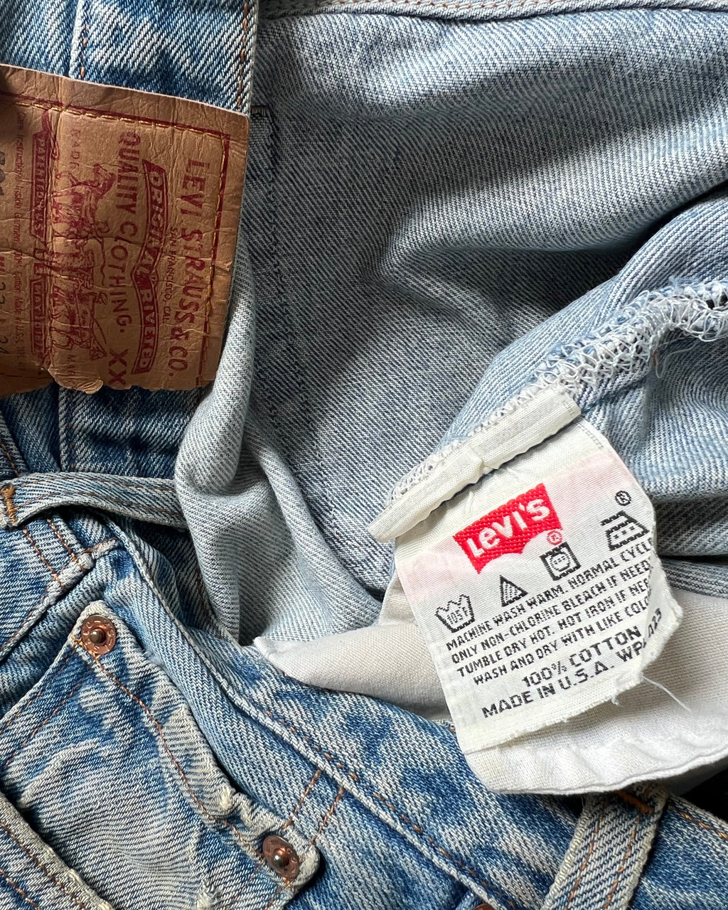1990S FADED WASHED LEVI'S 501 JEANS (33)