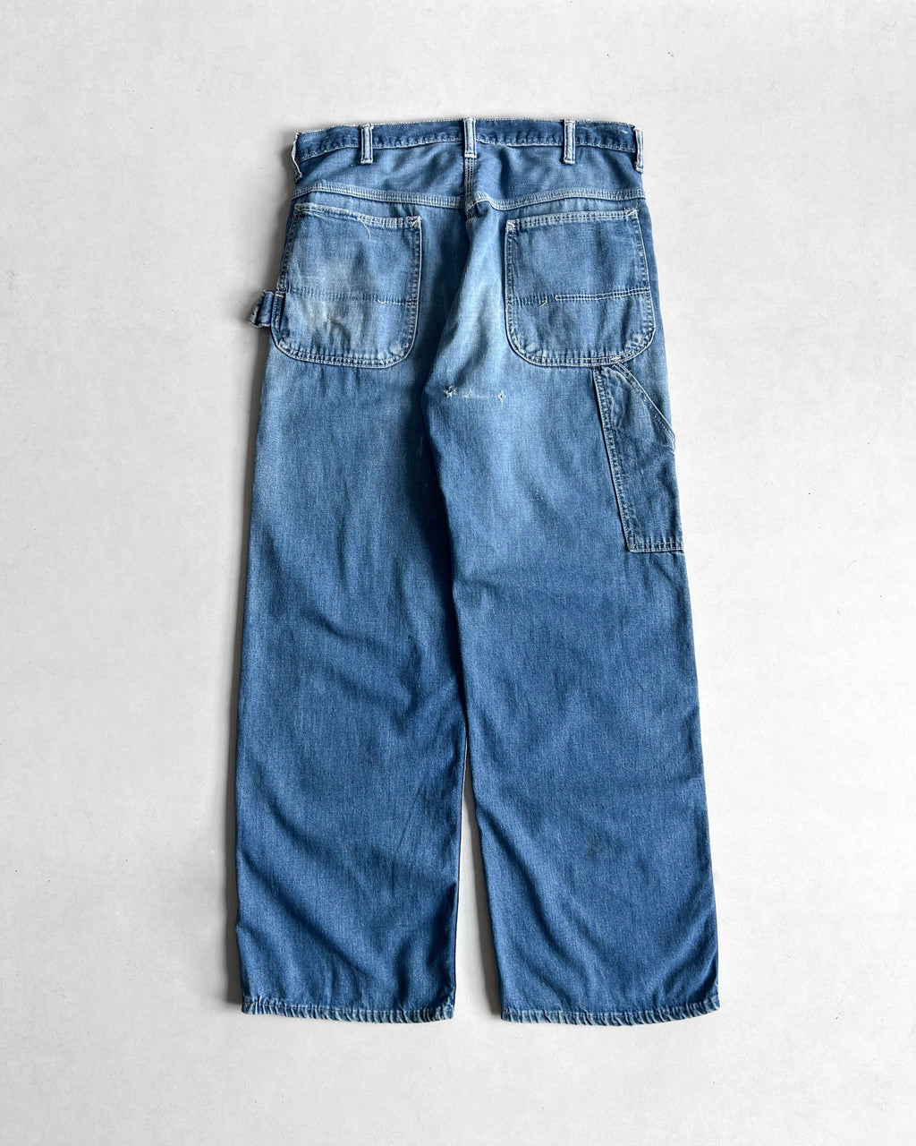 1970S FADED CARPENTER DENIM WORK PANTS (32)