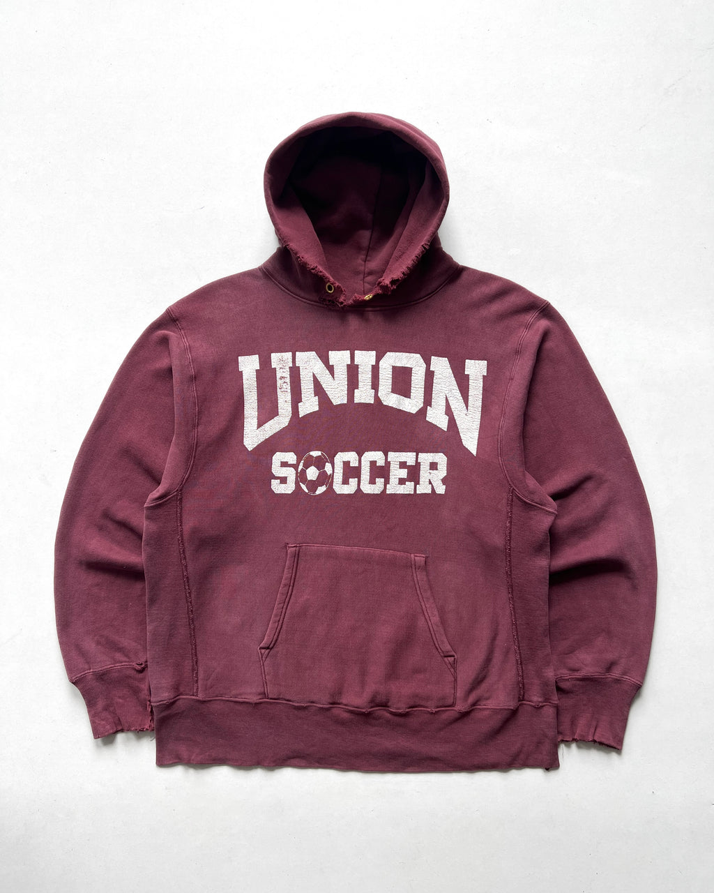 1980S CHAMPION 'UNION SOCCER' REVERSE WEAVE HOODIE (L)