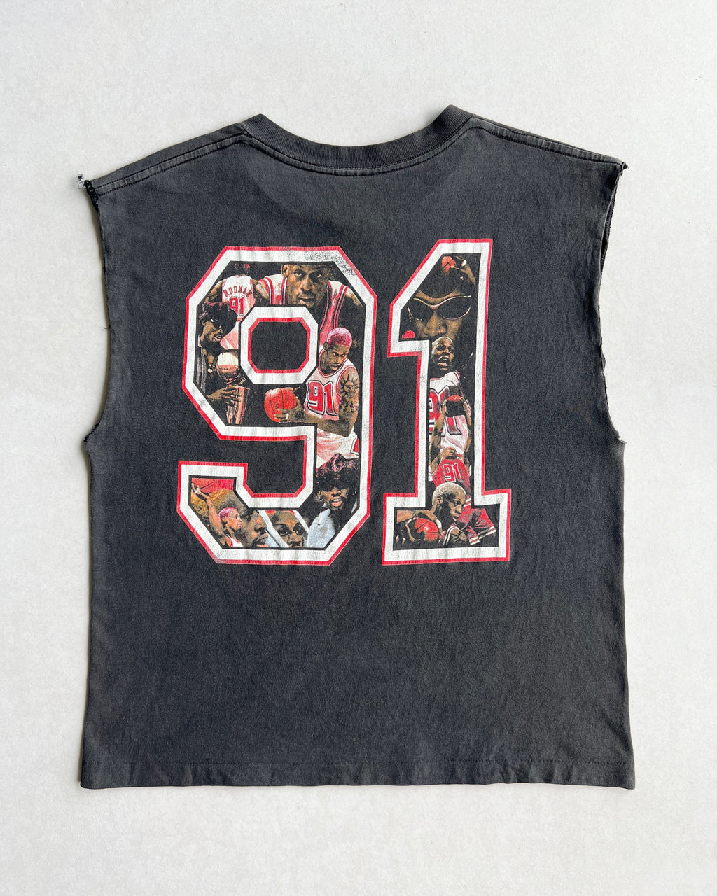 1990S 'DENNIS RODMAN 91' SINGLE STITCH SLEEVESLESS TEE (L)