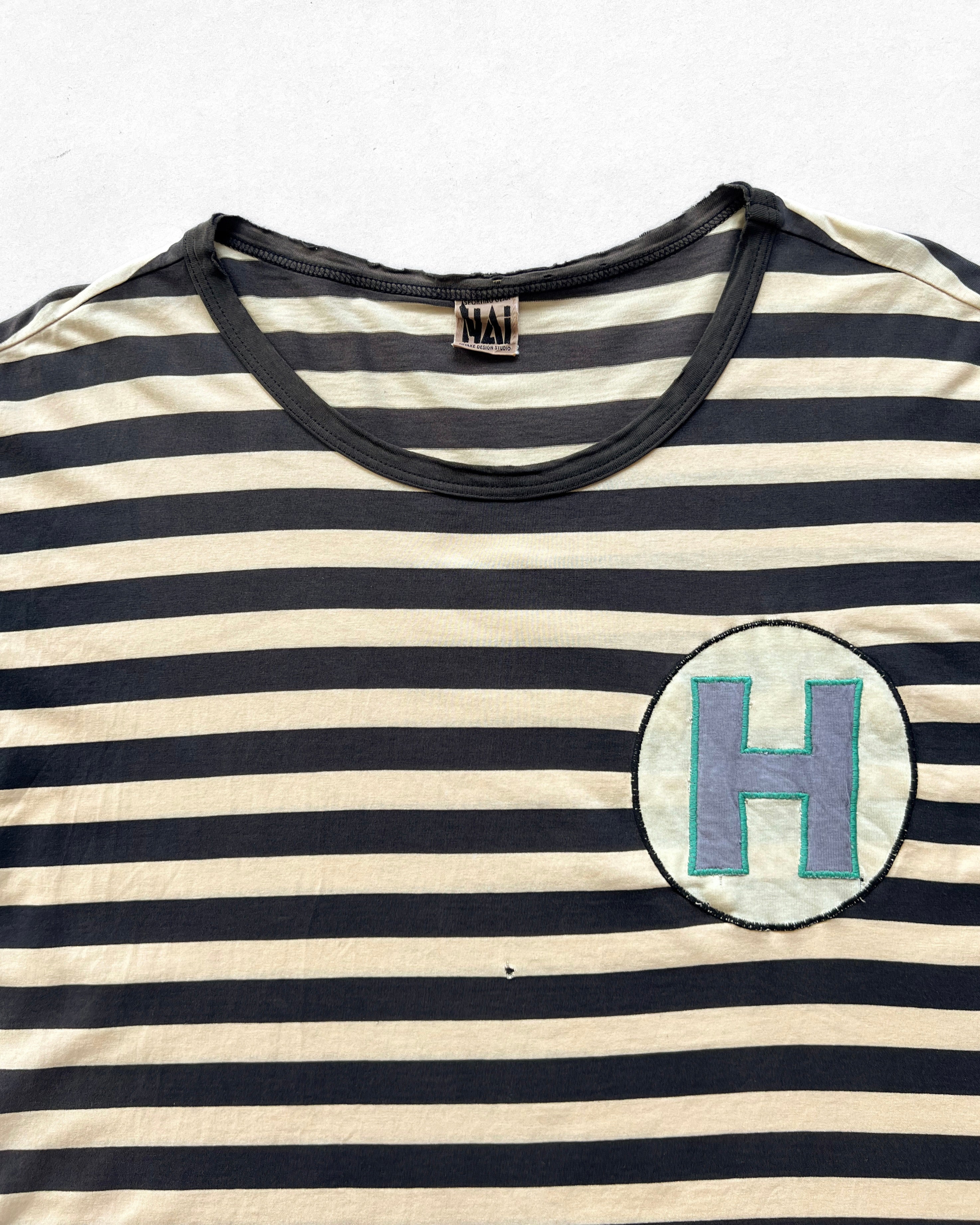 1980S HAI ISSEY MIYAKE STUDIO STRIPES TEE (L)