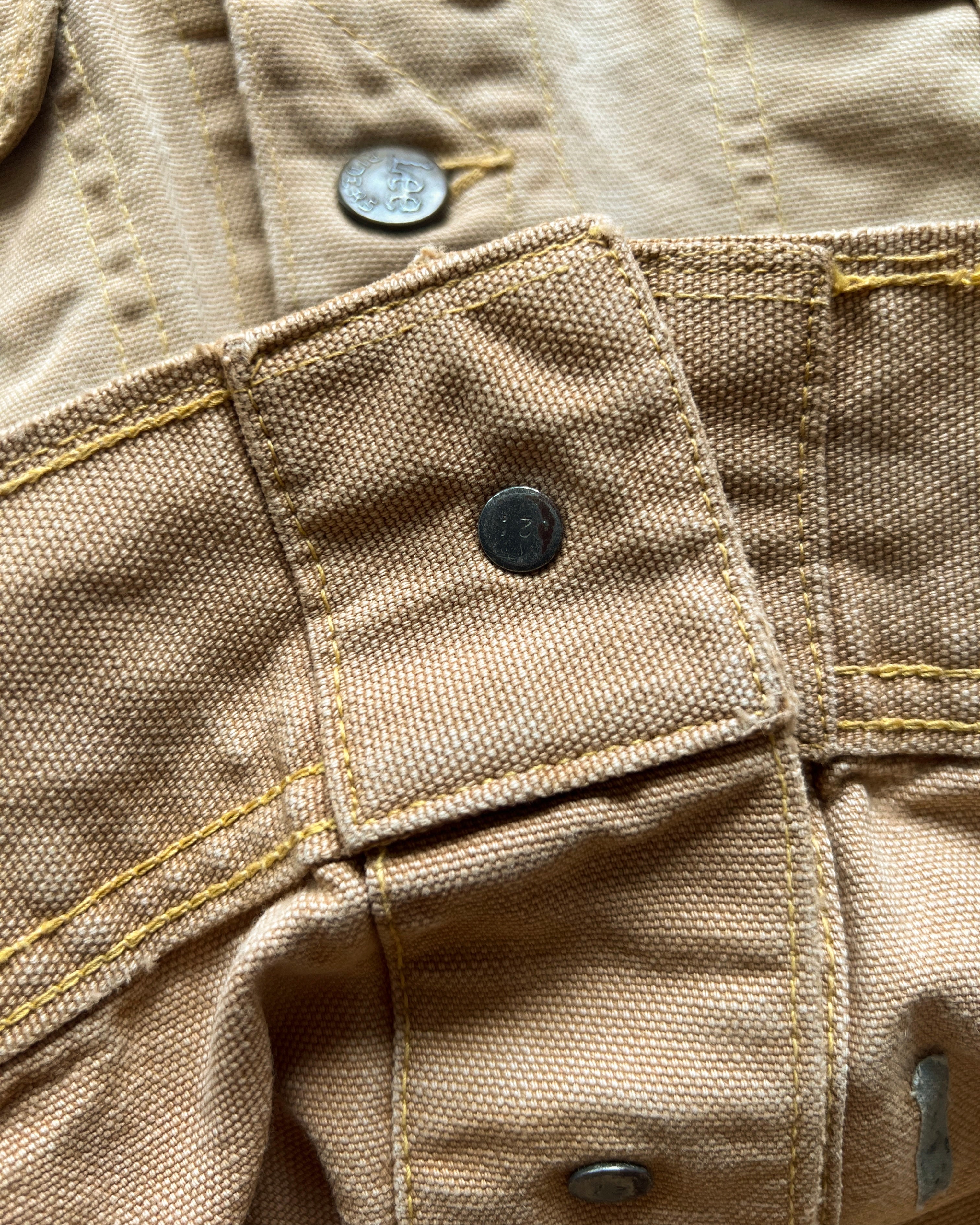 1970S LEE 220-0320 BROWN DUCK CANVAS JACKET (M)