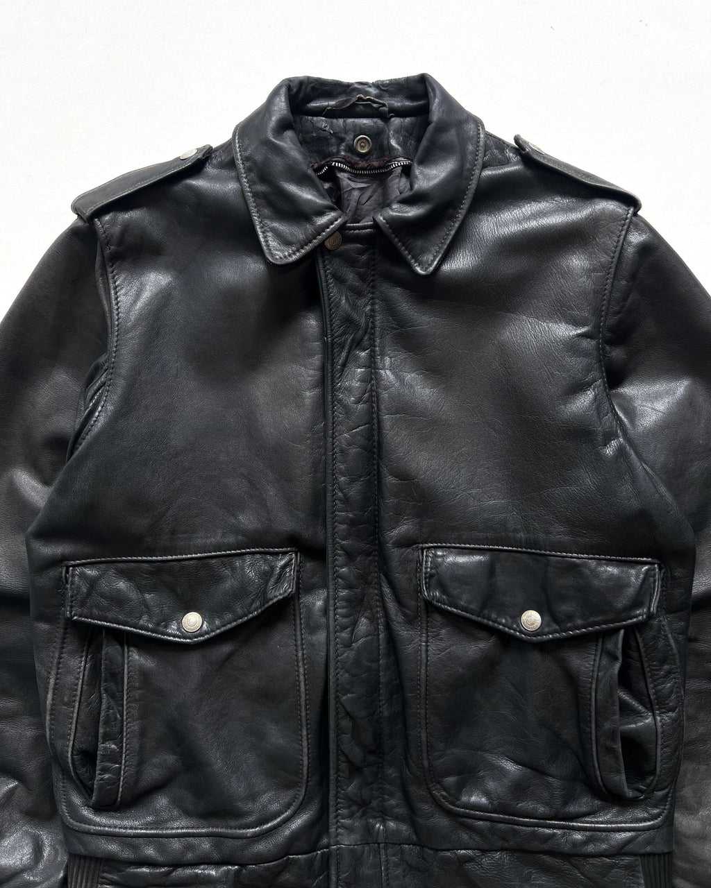 1980S SCHOTT PAINTED A-2 LEATHER JACKET (M)