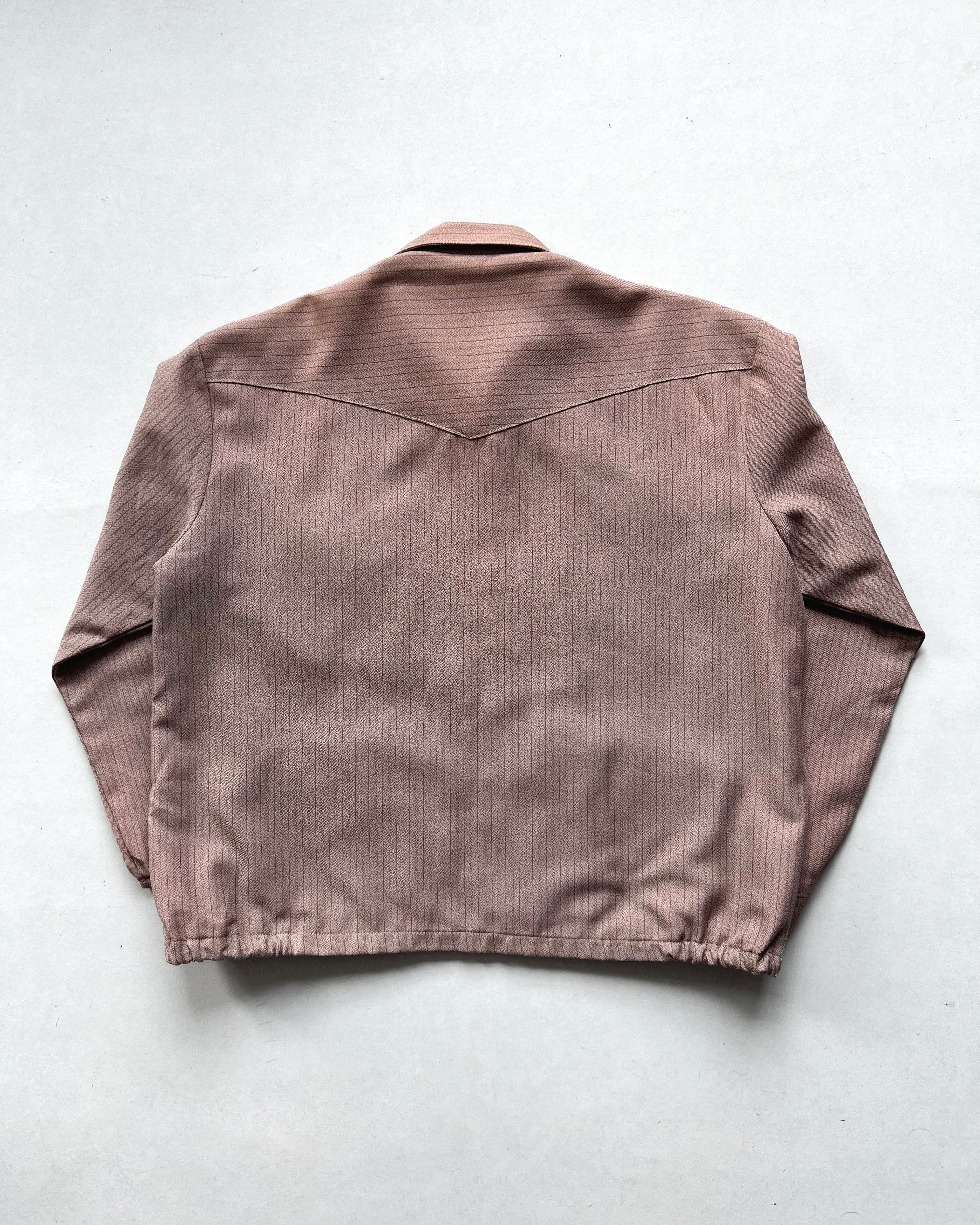 1960S SALMON PINK STRIPES GABARDINE JACKET (XL)