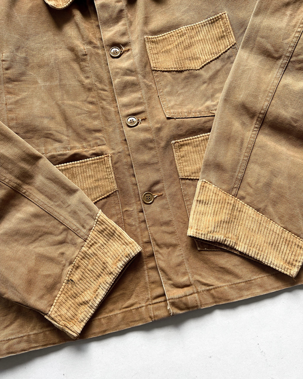 1950S TWO-TONE CANVAS BUSH WORK JACKET (XL)