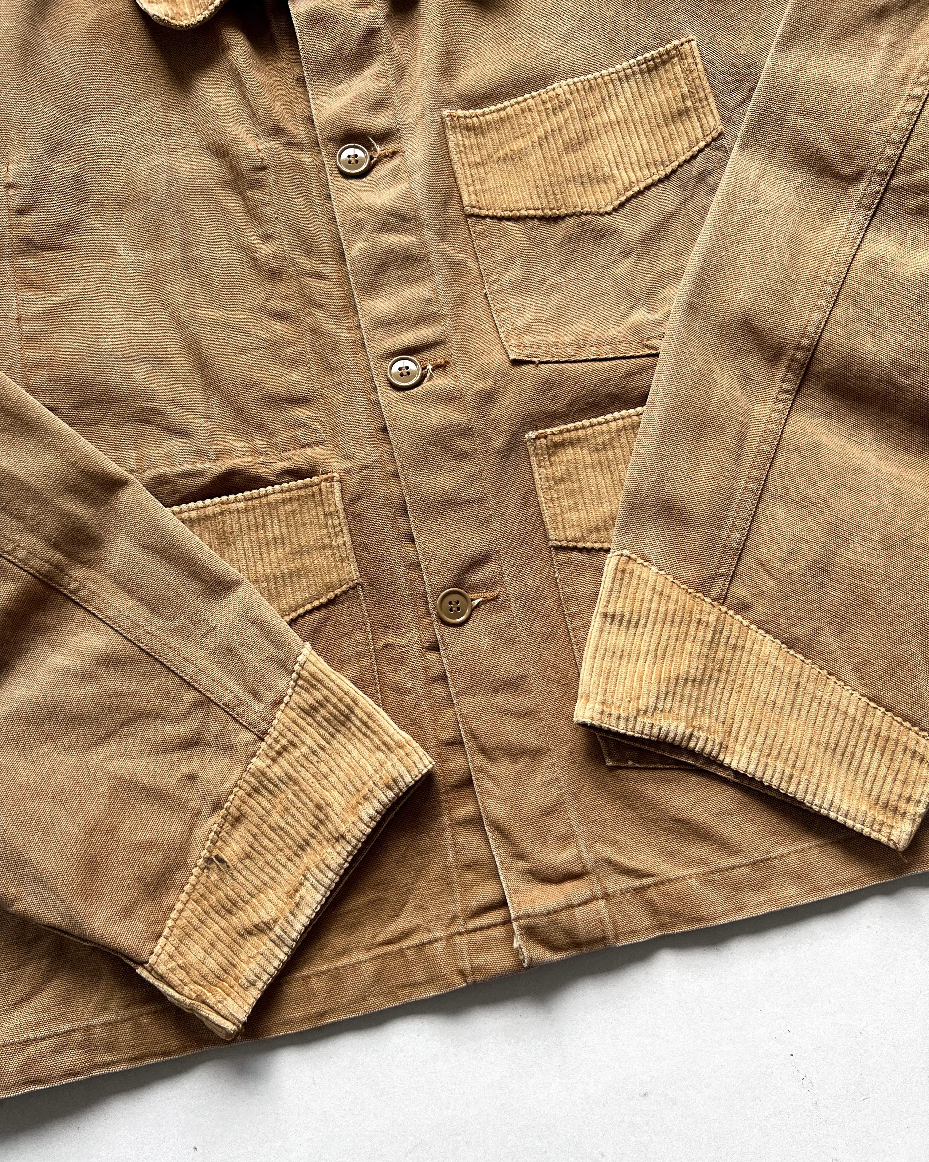 1950S TWO-TONE CANVAS BUSH WORK JACKET (XL)