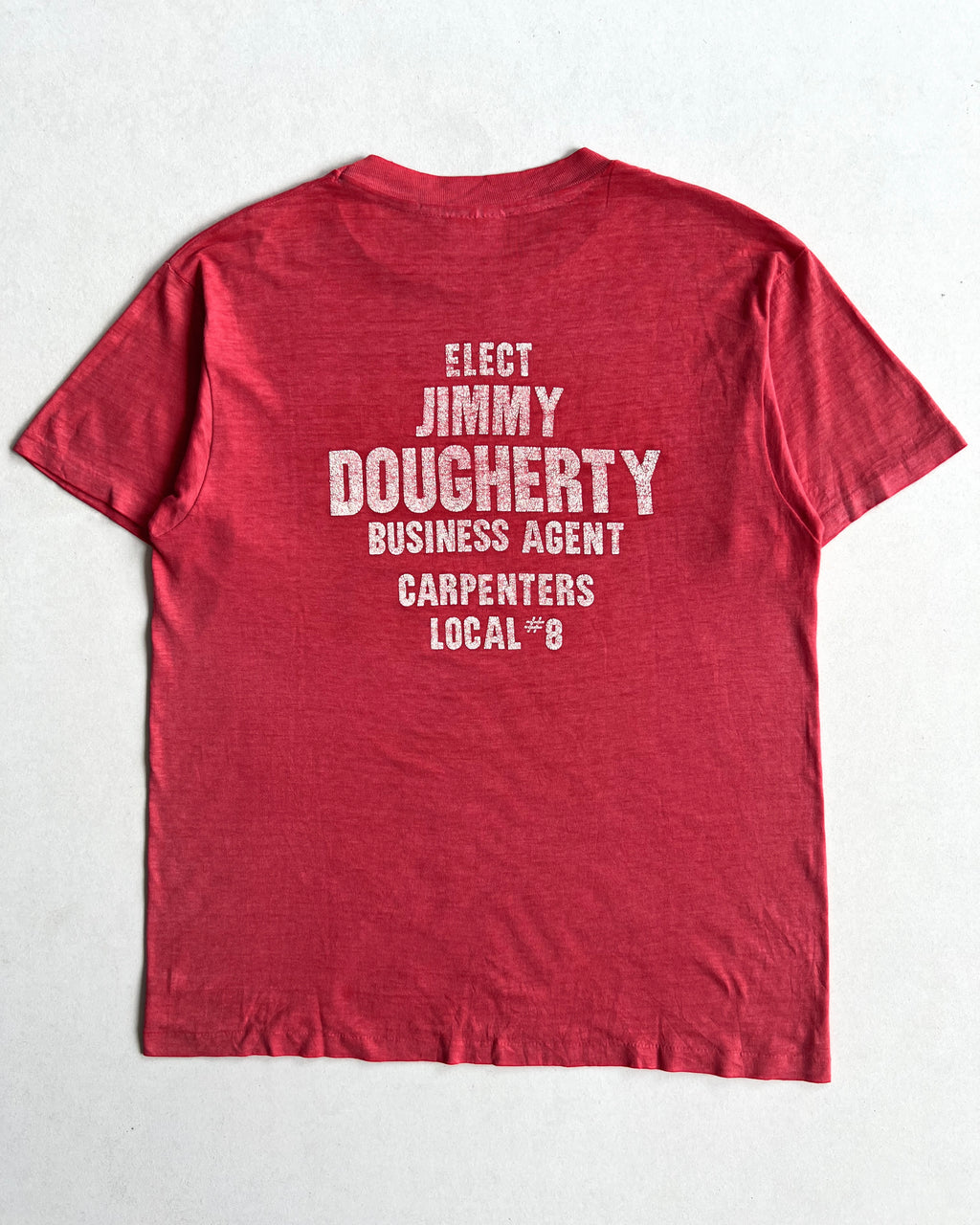 1980S HANES ‘DOUGHERTY LOCAL 8’ SINGLE STITCH TEE (L)