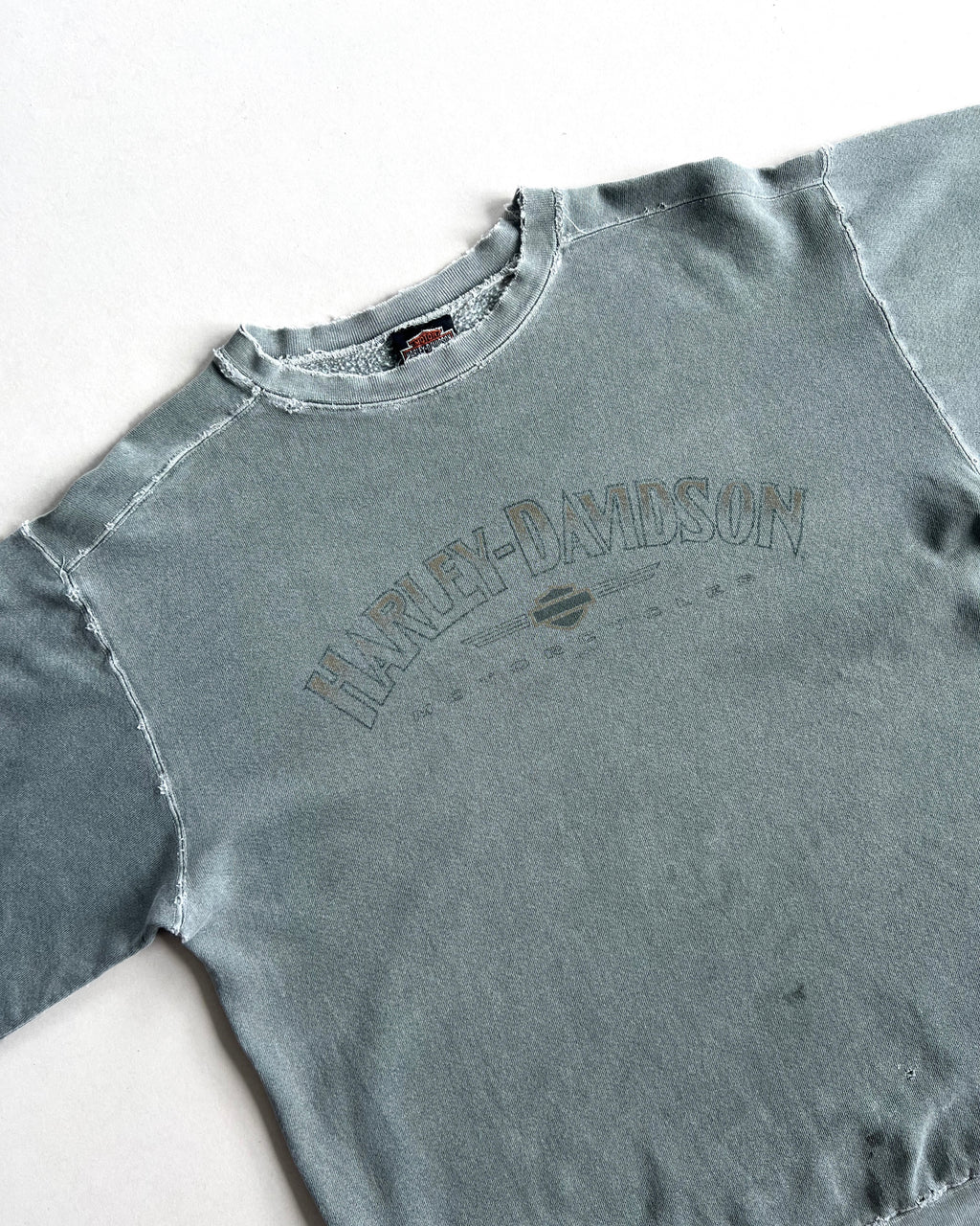 1990S FADED HARLEY DAVISON DISTRESSED SWEATSHIRT (L)