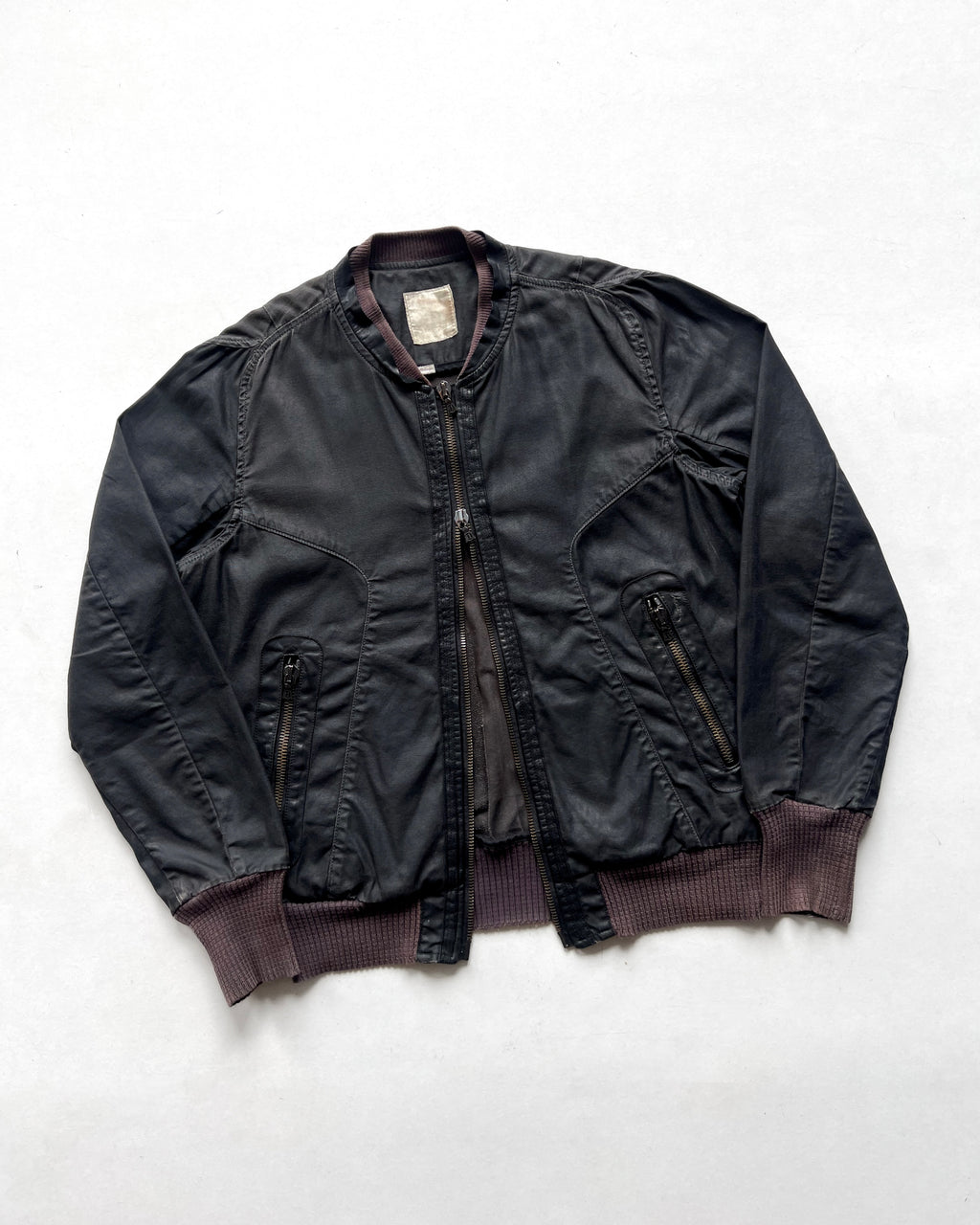 2000S DIESEL RESIN COATED BOMBER JACKET (M)
