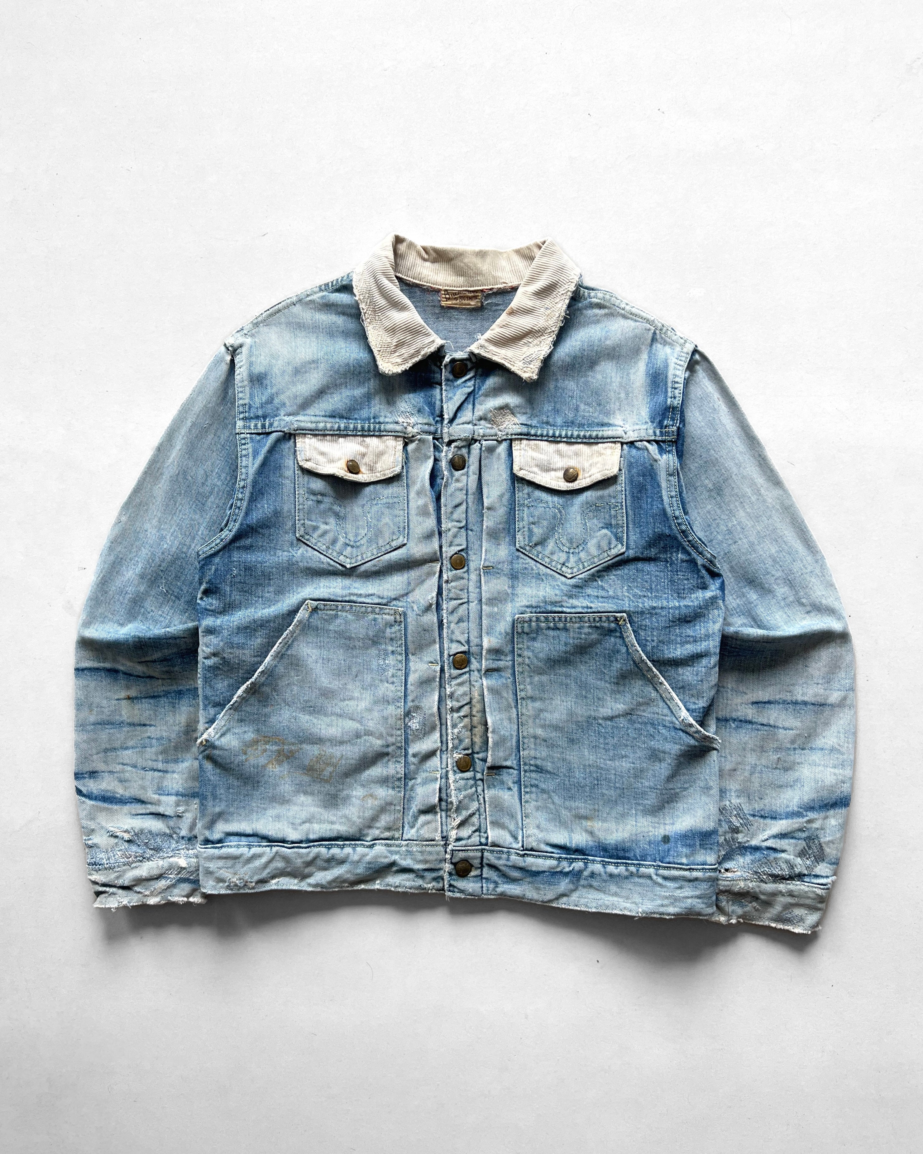 1950S FADED BUCKAROO BY BIG SMITH DENIM JACKET (L)