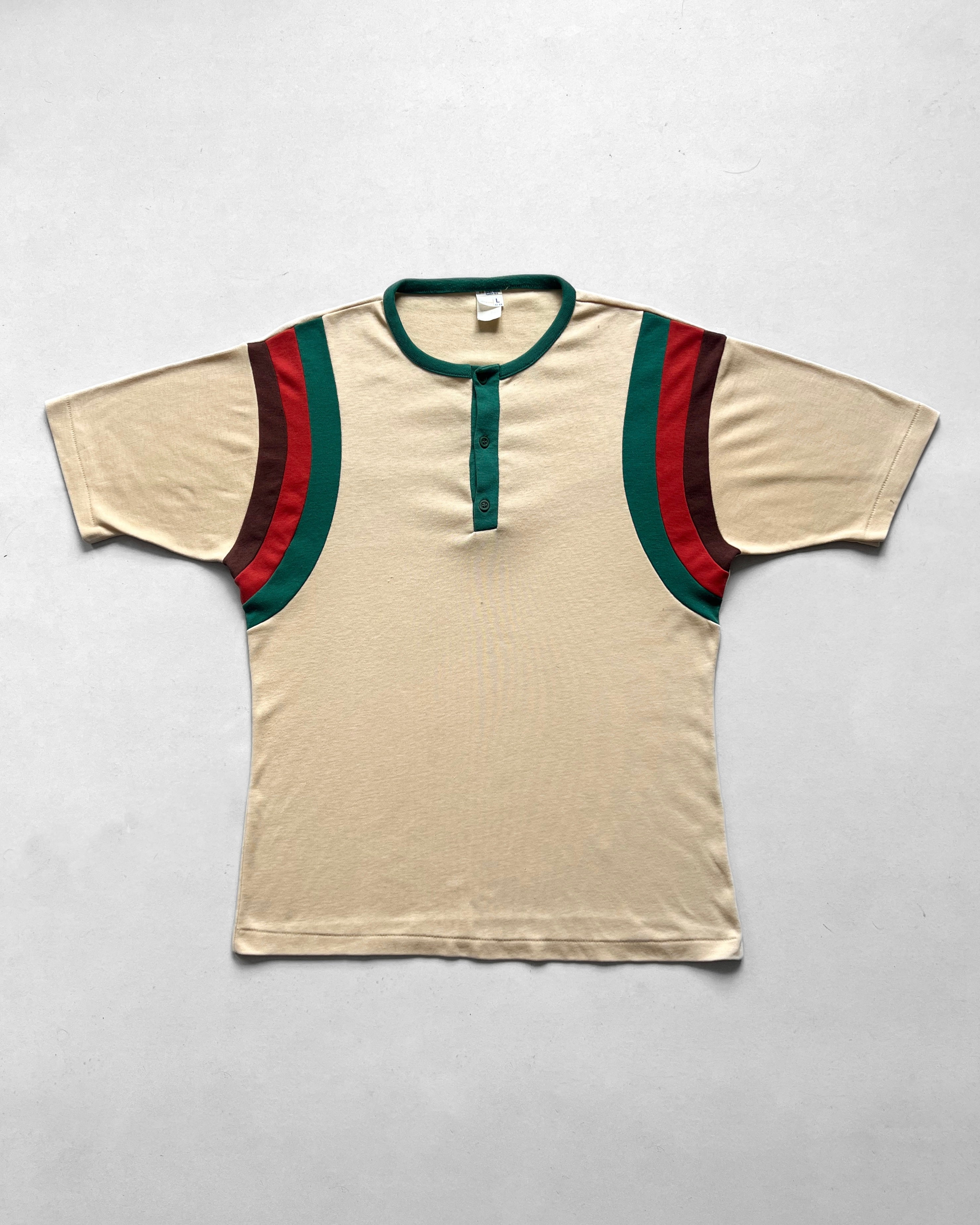 1970S JC PENNEY HENLEY RINGER TEE (L)